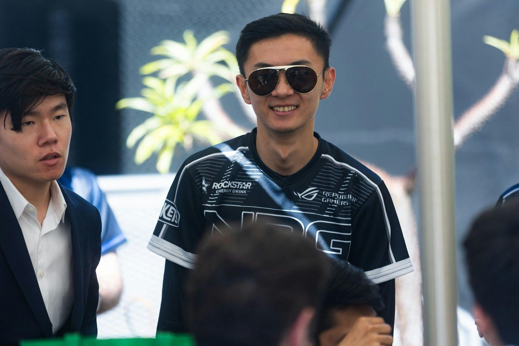 FBI, wearing his iconic shades during the LCS 2023 Summer Playoffs.