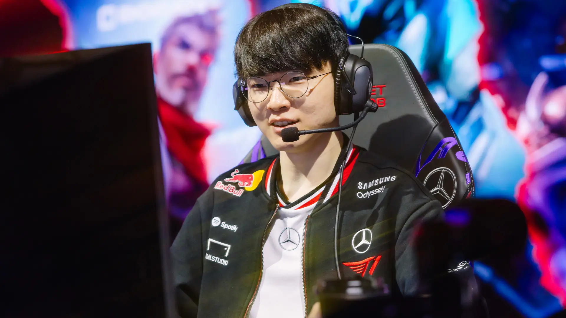Lee "Faker" Sang-hyeok, midlaner of T1 at MSI 2025.