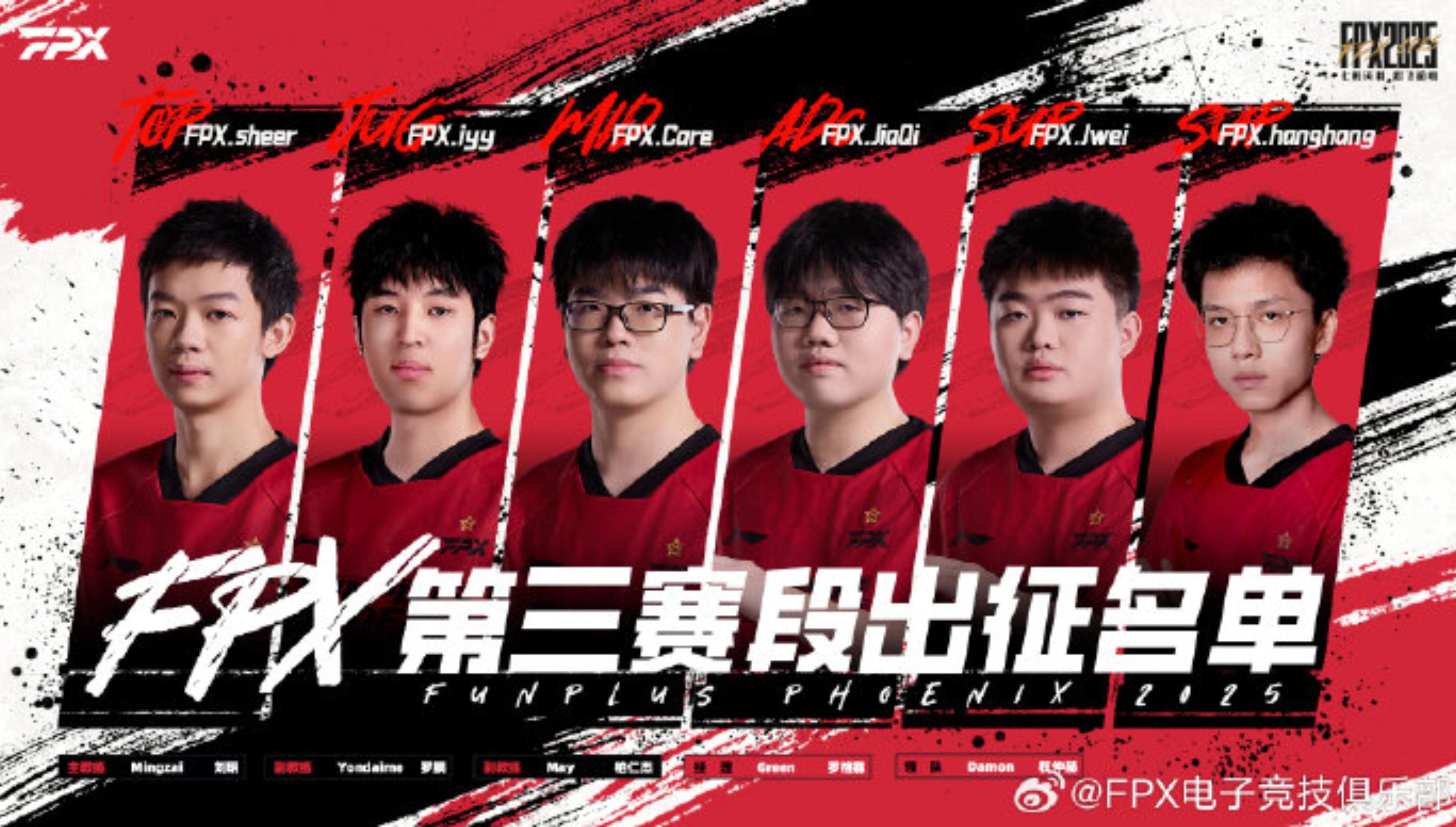 FPX new roster for split 2