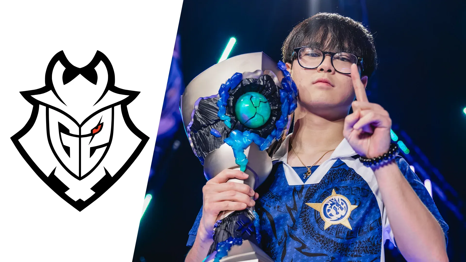 sato with Masters London trophy. Credit: Riot Games