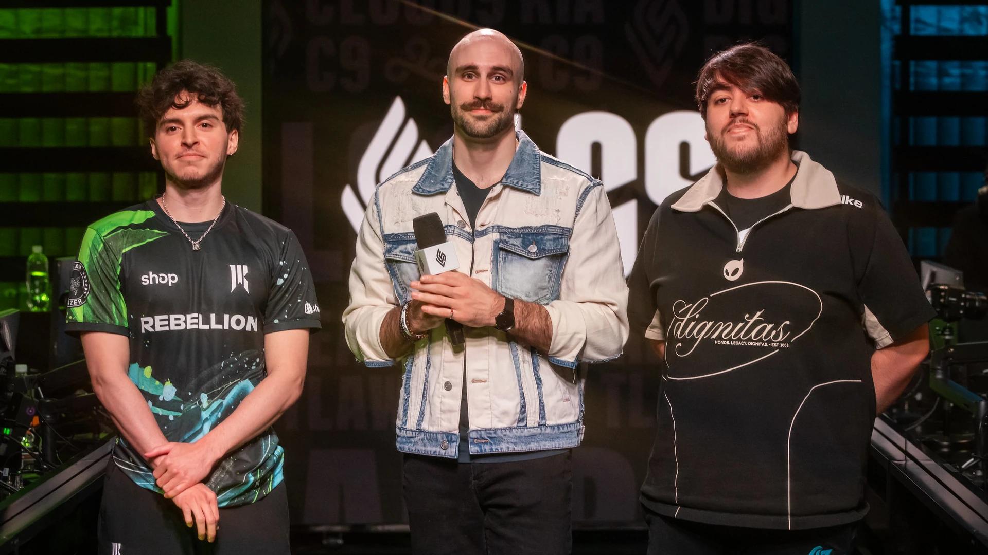 Contractz and Palafox interviewed by Kangas | Photo Credit: Riot Games