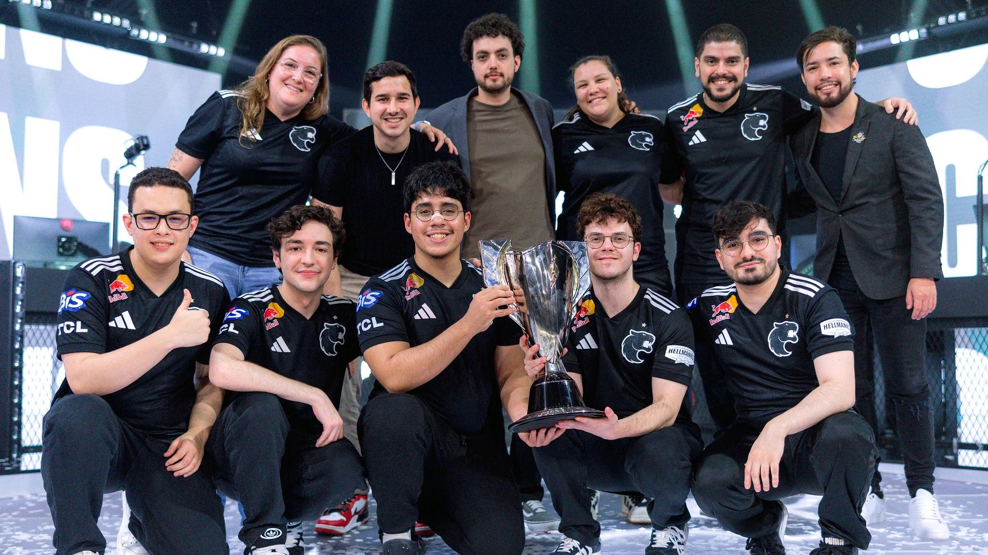 Furia celebrates with the Americas Cup. Photo Credit: Riot Games