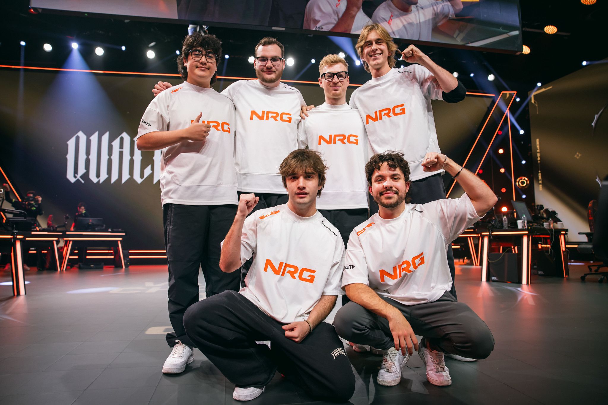 NRG after defeating LOUD. Credit: Colin Young-Wolff/Riot Games