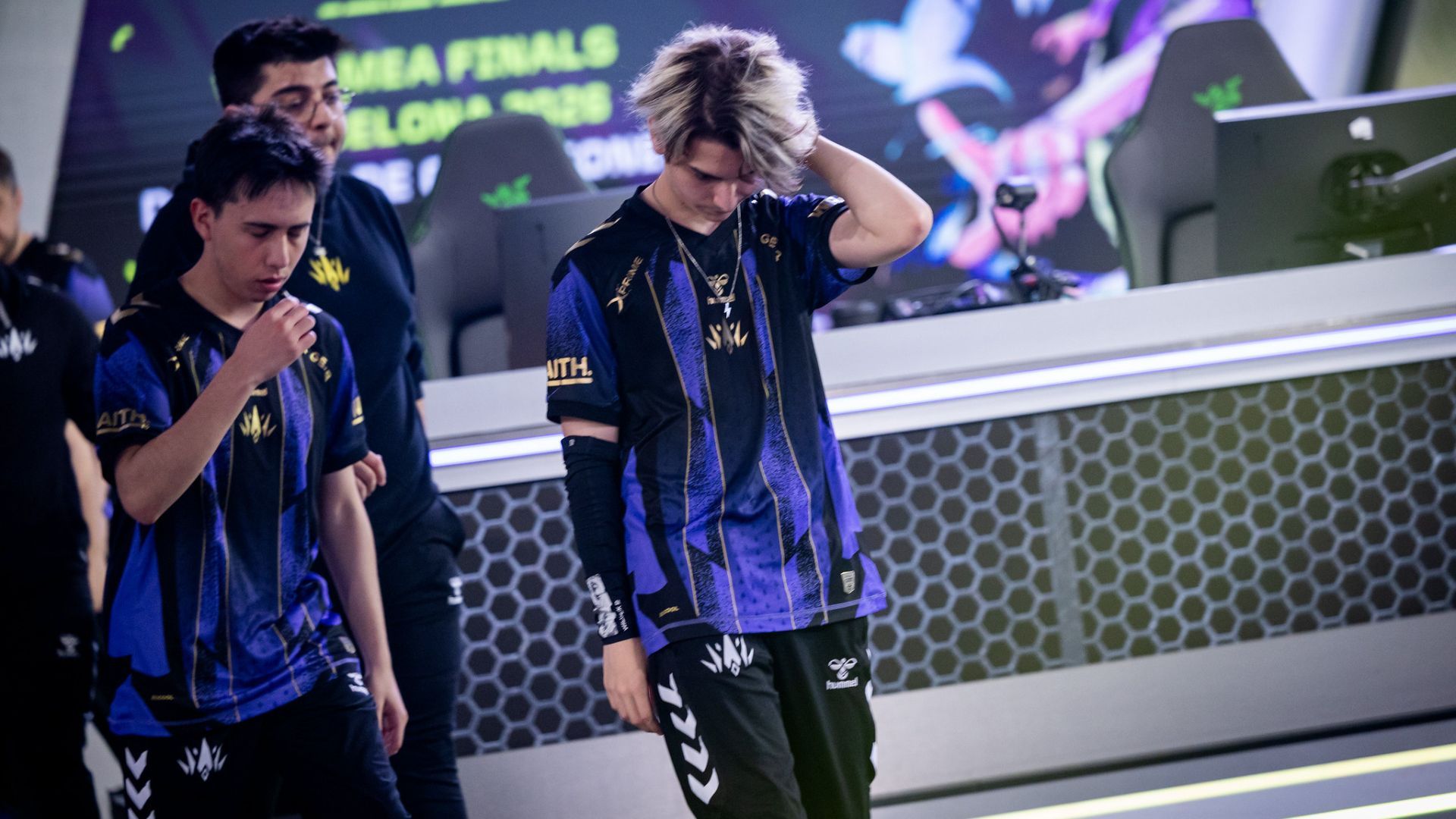 Lar0k after the loss against Fire Flux. Credit: Sasha Safronova/Riot Games