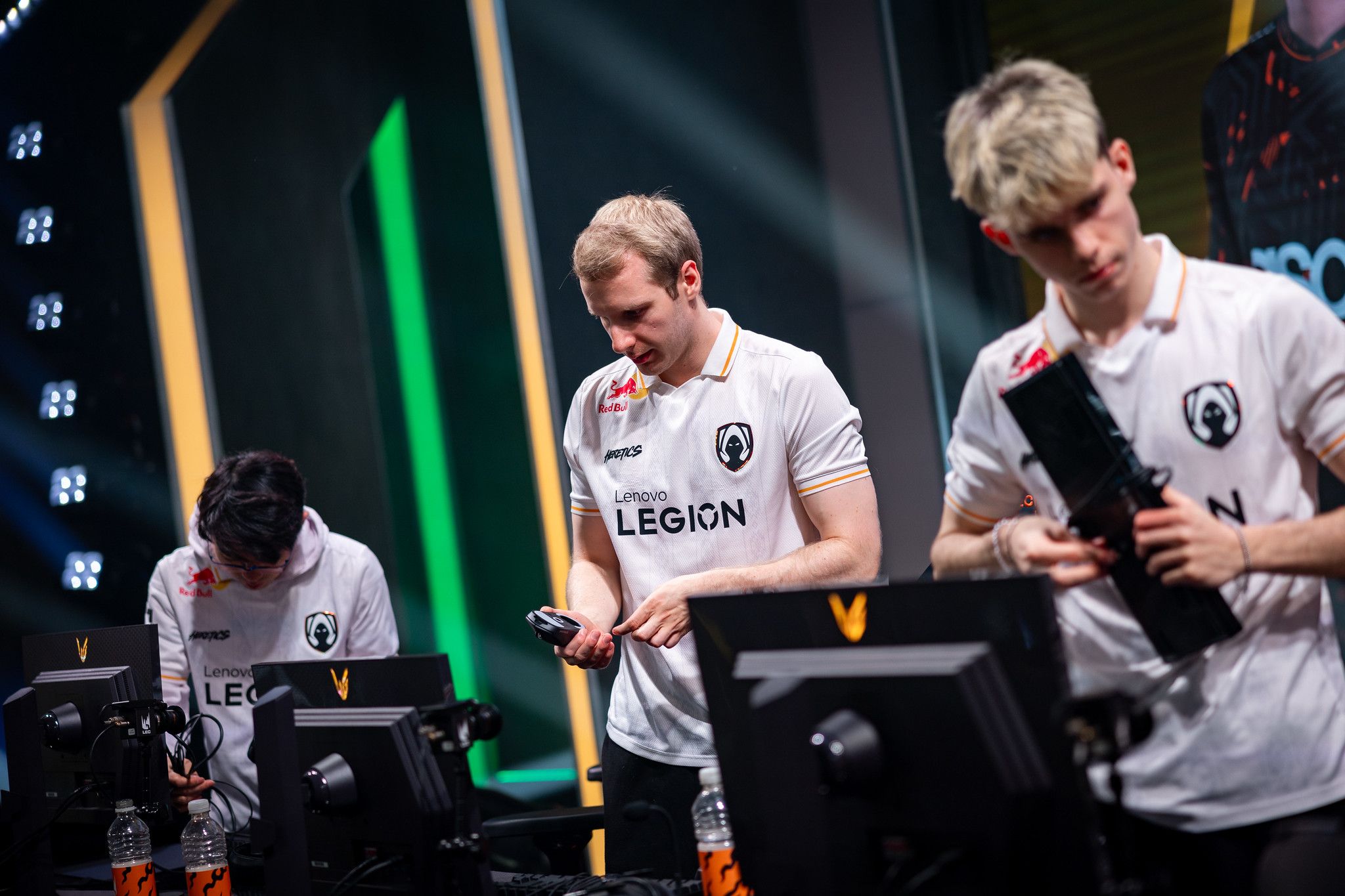 Team Heretics on stage