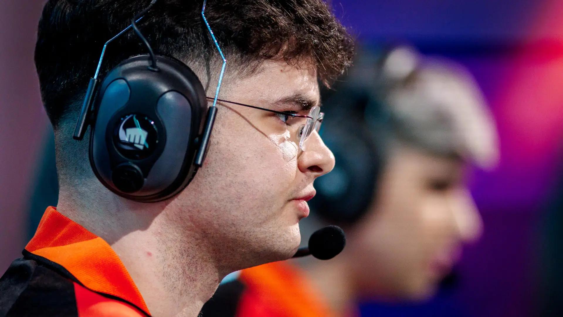 Óscar "Oscarinin" Muñoz, Toplaner of Fnatic in the 2025 LEC Winter Playoffs.