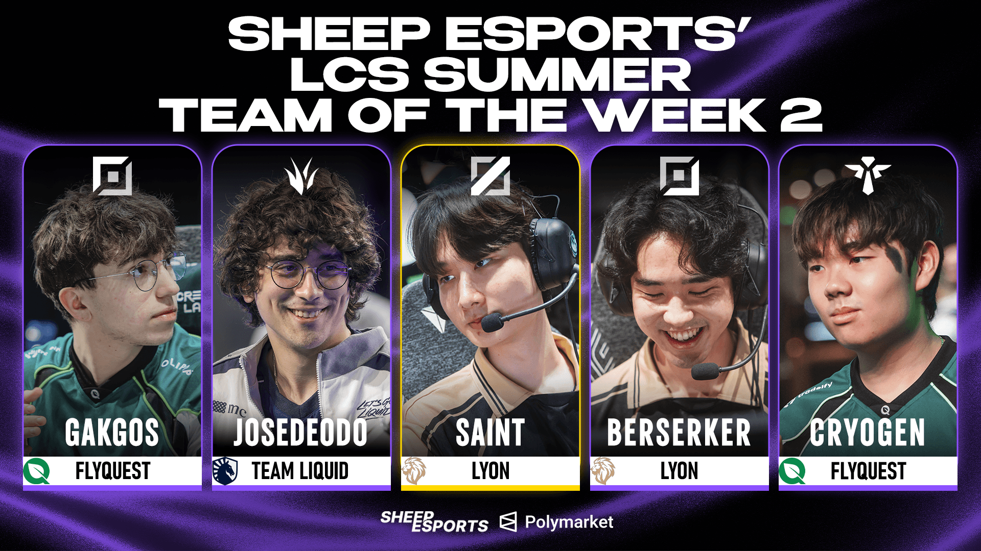 Sheep Esports LCS Team of the week 2