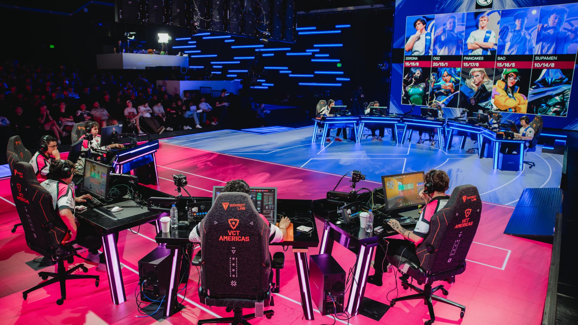 KRÜ Esports during the game against Evil Genuises. Credit: Christian Betancourt/Riot Games
