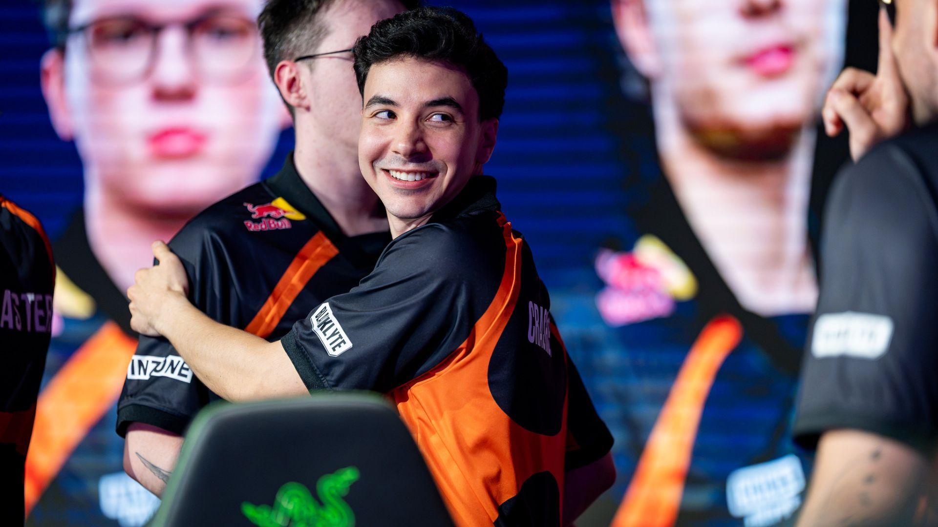 crashies after the win against GIANTX. Credit: Michał Konkol/Riot Games