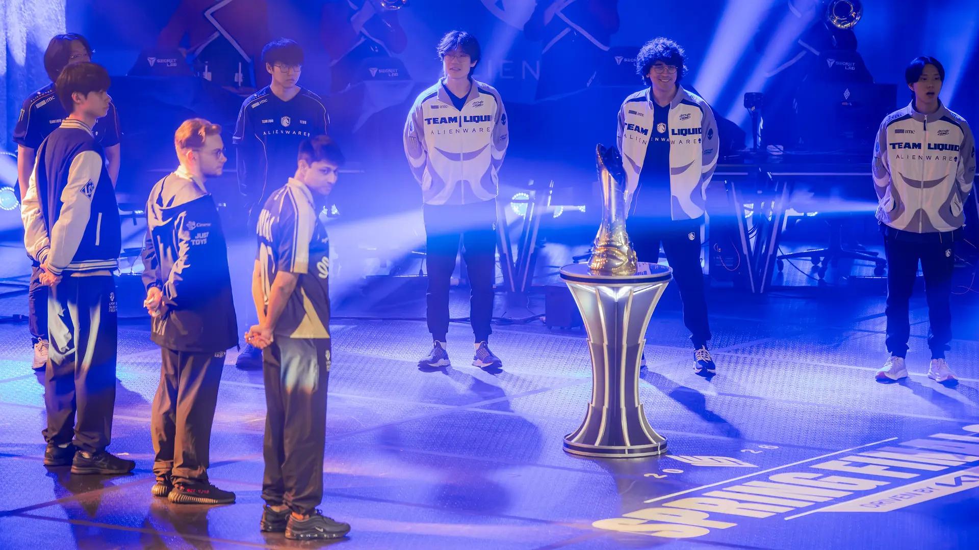 Lyon and Team Liquid at the LCS Spring finals. Image Credit: Photo by Christian Betancourt / Riot Games