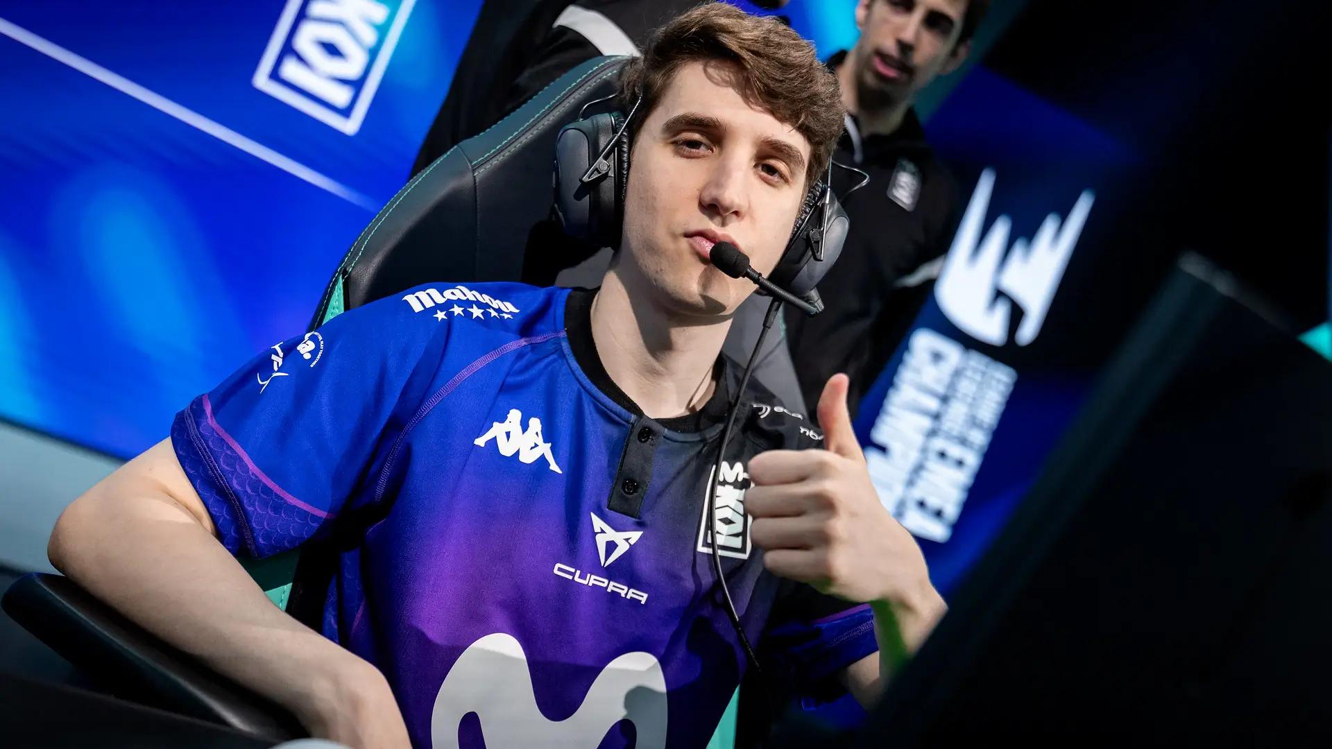 David "Supa" Martínez García, AD Carry of Movistar KOI in the 2026 LEC Spring Season. Photo Credit: Wojciech Wandzel/Riot Games