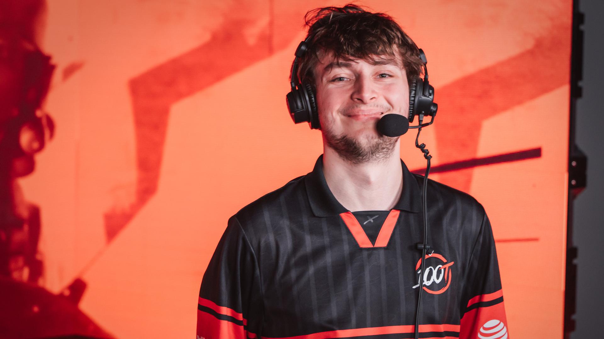 Asuna during the interview after their win against LOUD. Credit: Colin Young-Wolff/Riot Games