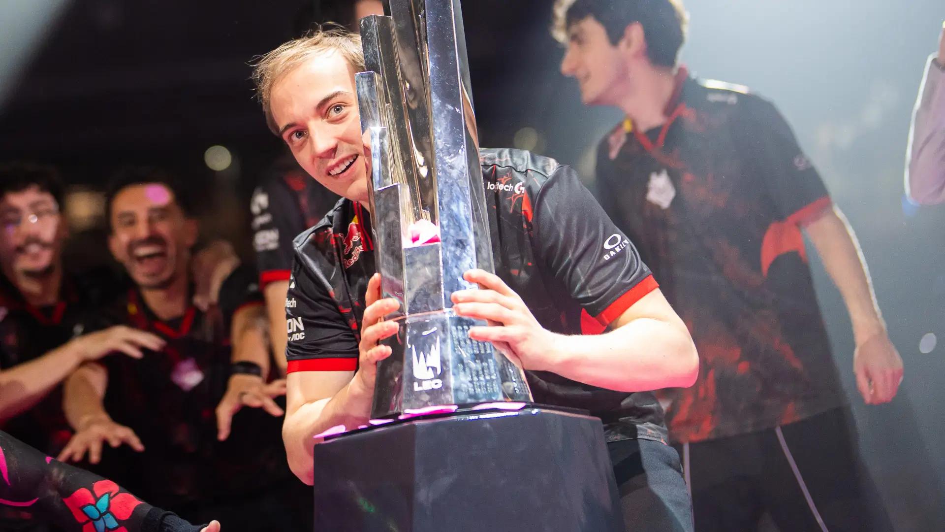 Rasmus "Caps" Borregaard Winther, midlaner of G2 Esports at the 2025 LEC Summer Finals in Madrid