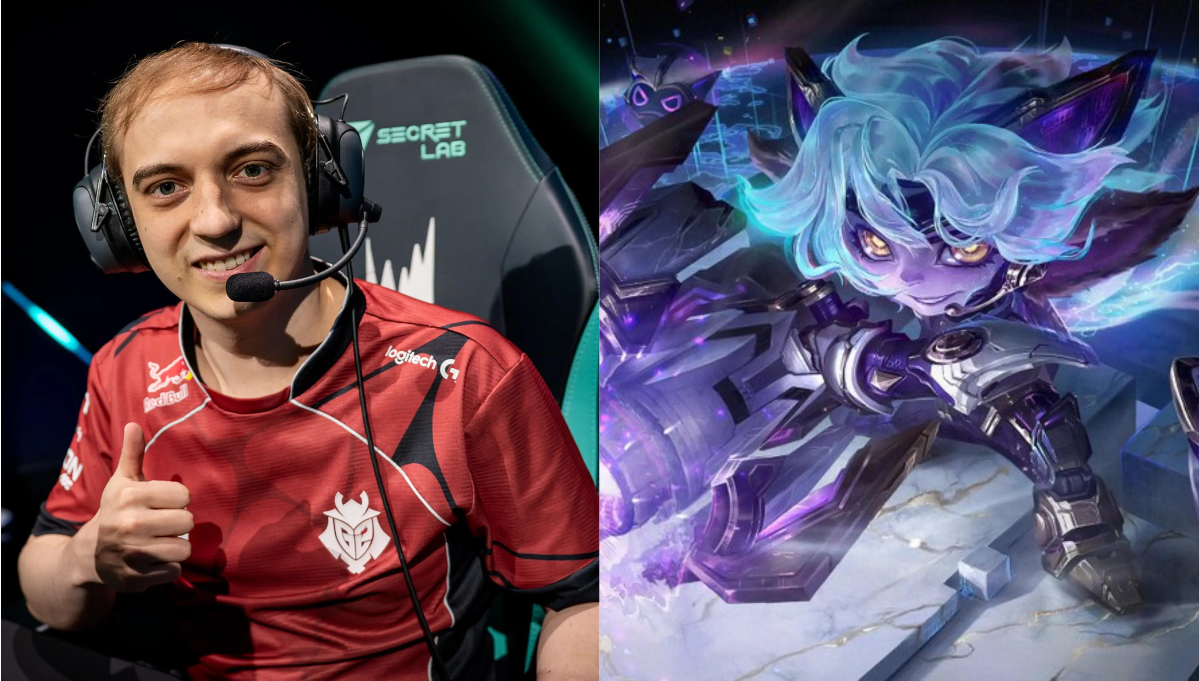 Caps and his Hall of Legends Tristana Skin. Credit: Alexandre Weber/Riot Games