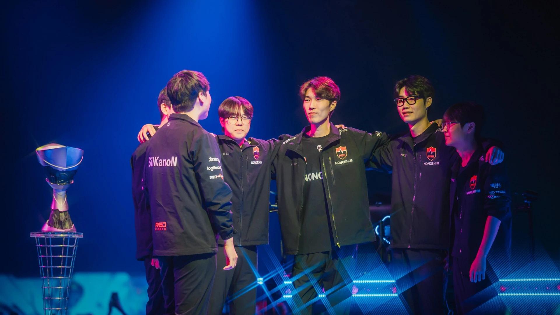 Nongshim RedForce are the Masters Santiago Champions. Credit: Colin Young-Wolff/Riot Games