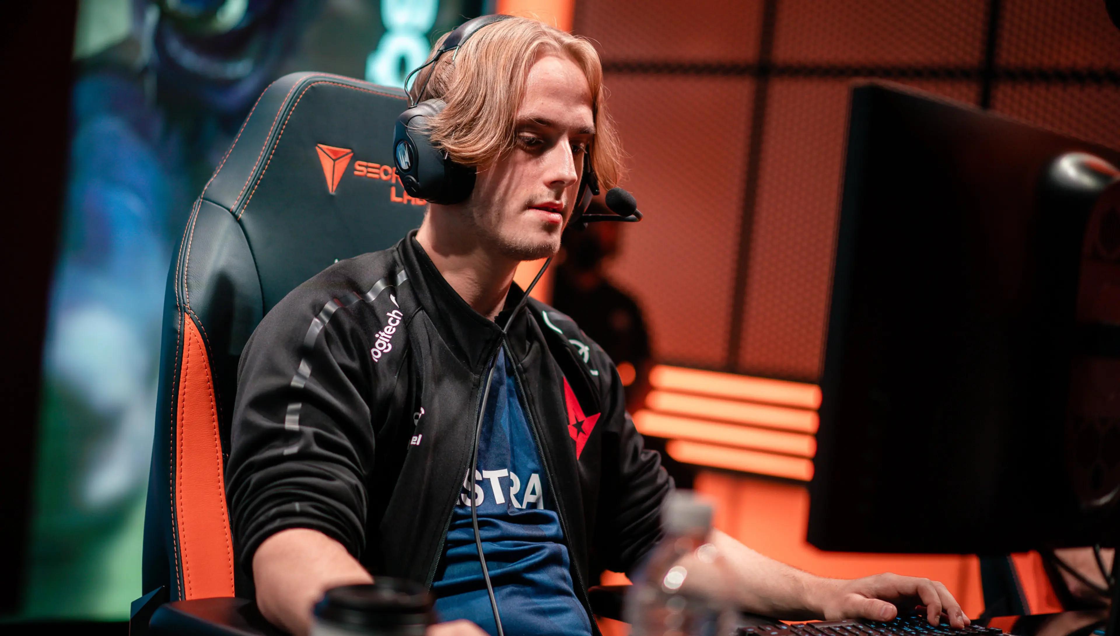 Jeskla with Astralis in 2021. Credit: Michal Konkol/Riot Games