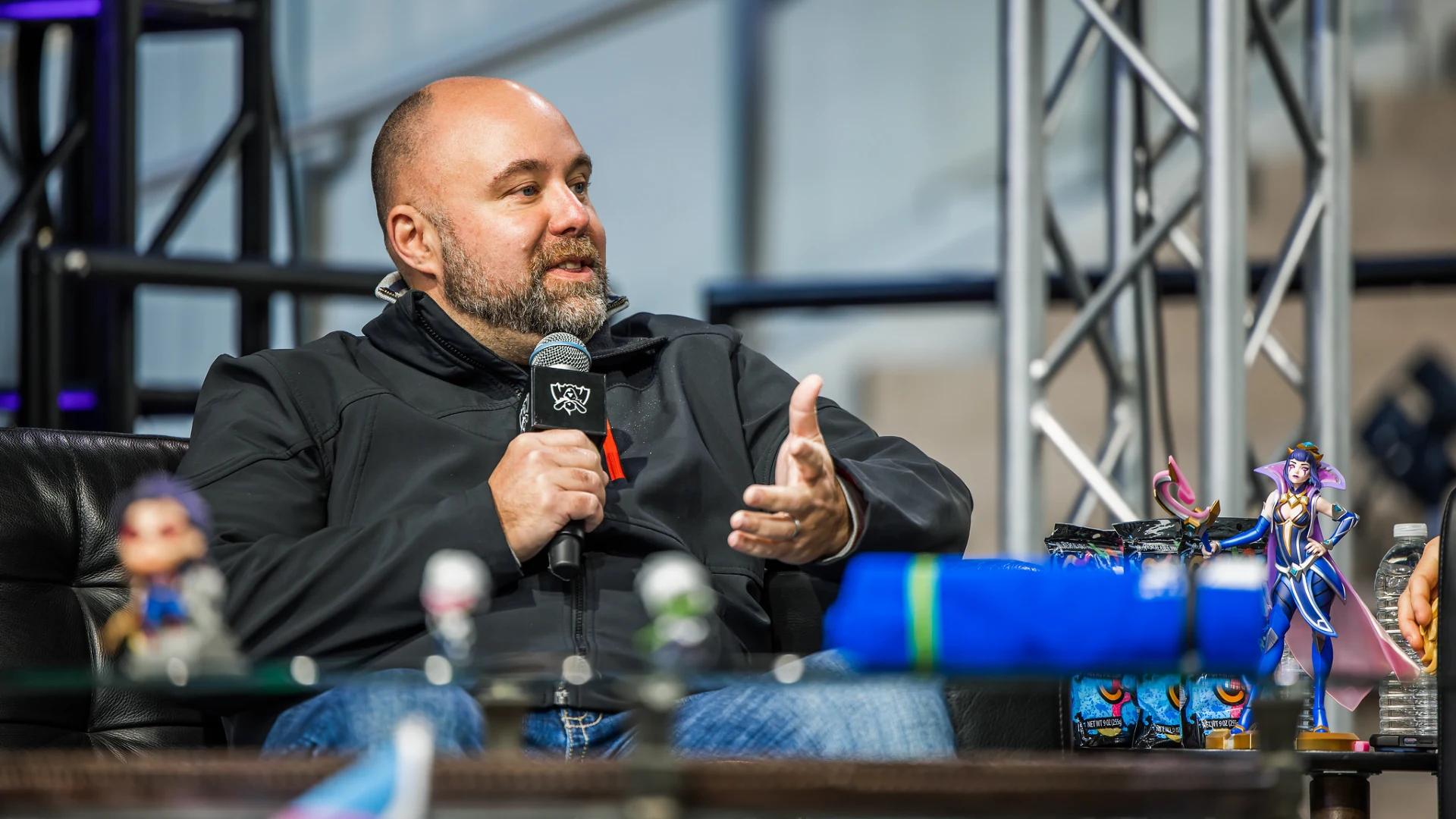 Chris Greeley at Worlds. Credit: Riot Games