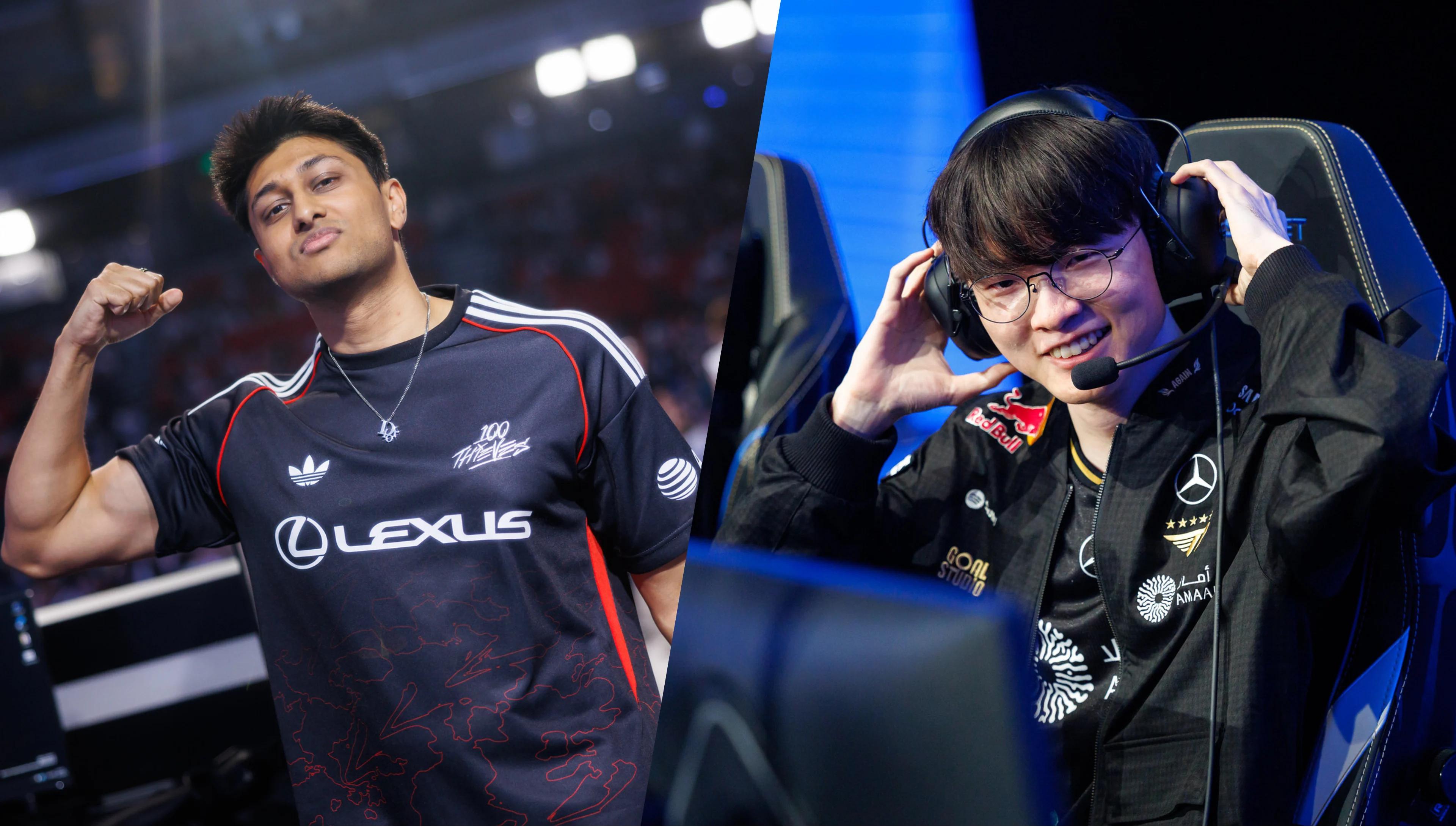 100 Thieves Dhokla/T1 Faker