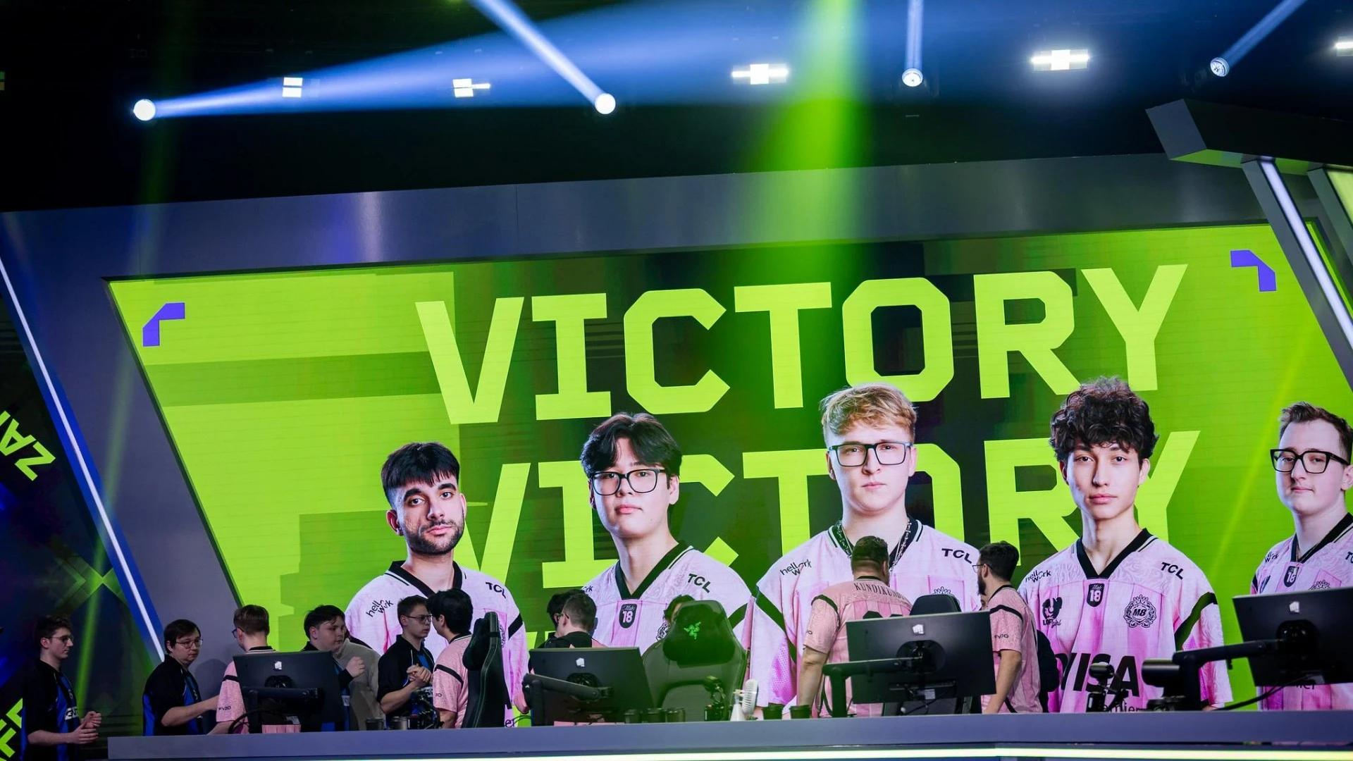 Gentle Mates upsets GIANTX and will face NAVI next round. Credit: Wojciech Wandzel/Riot Games