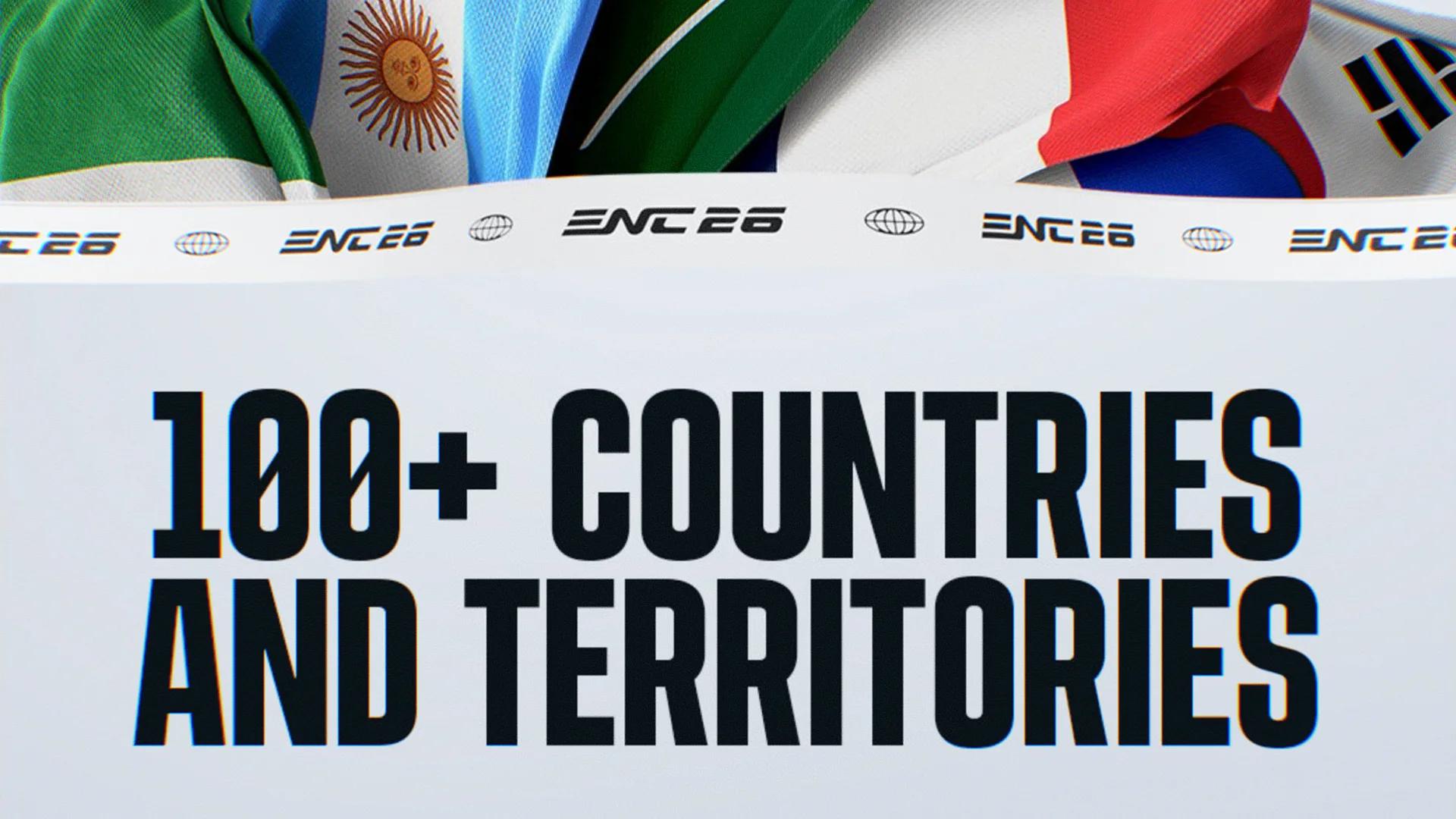 Countries with the most games at ENC26. Credit: EF