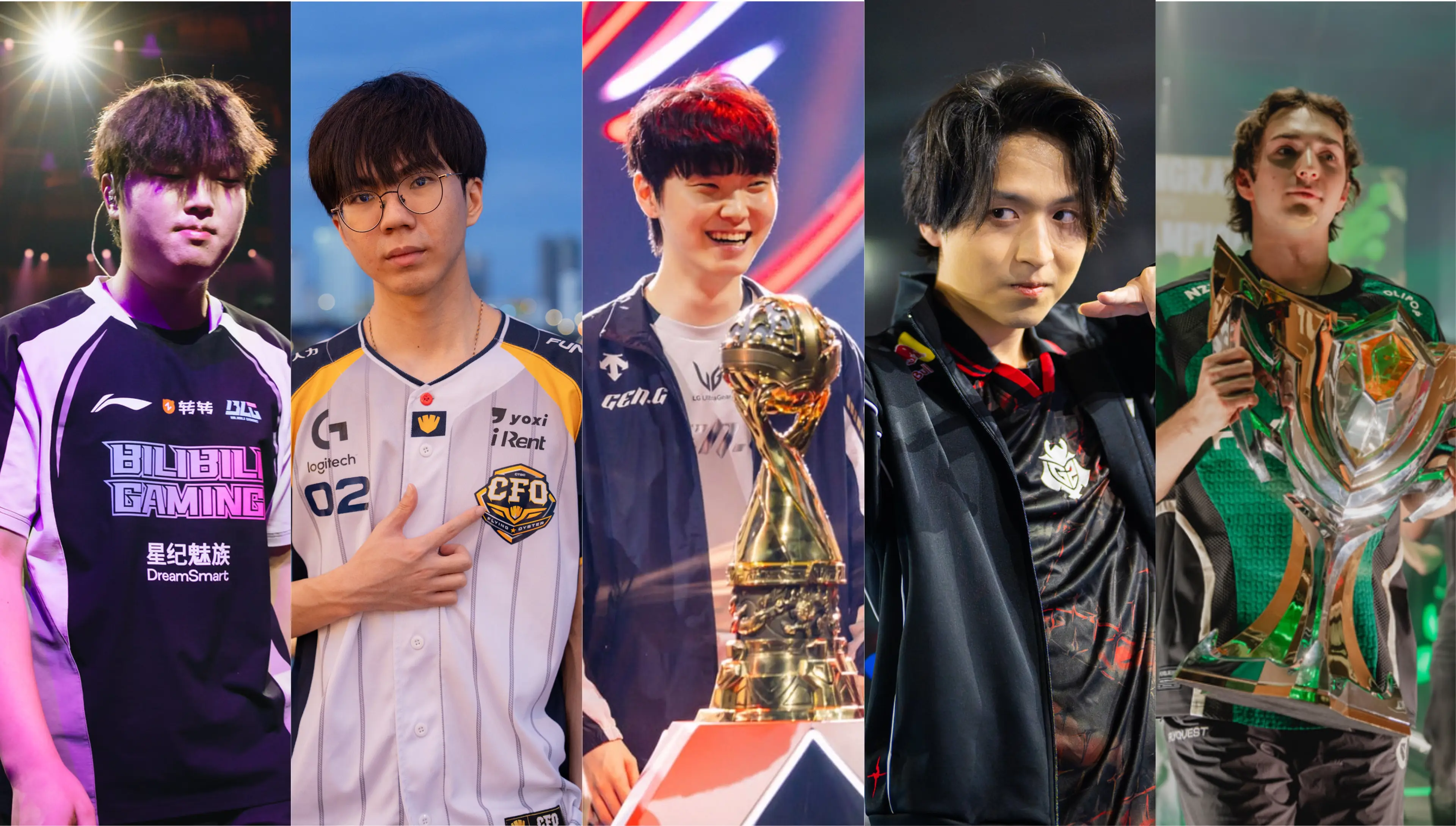 BLG Bin/CFO Junjia/Gen.G Chovy/G2 Hans Sama/Fly Busio