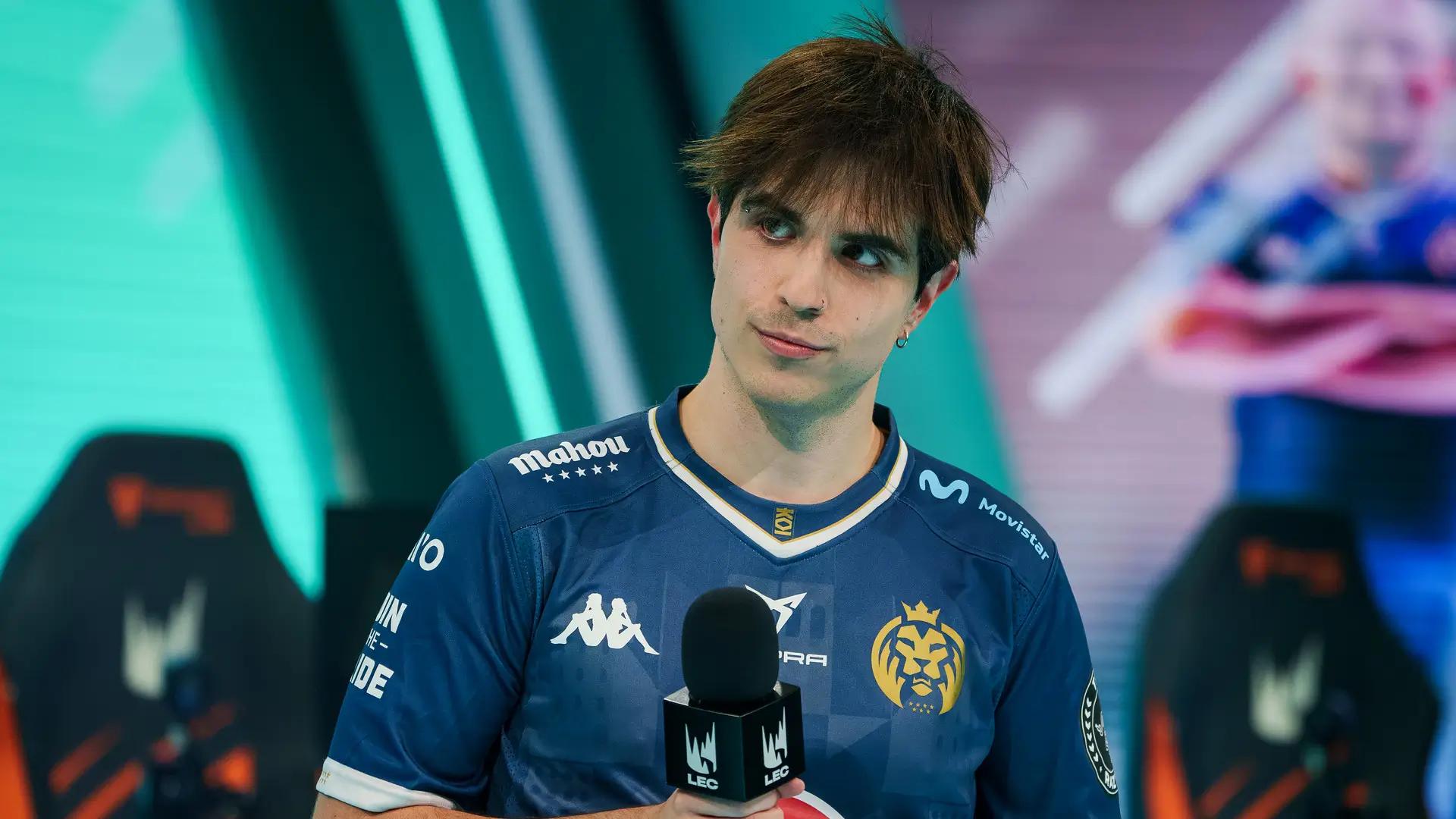 Javier "Elyoya" Prades Batalla, jungler of MAD Lions KOI in the LEC 2024 Season.