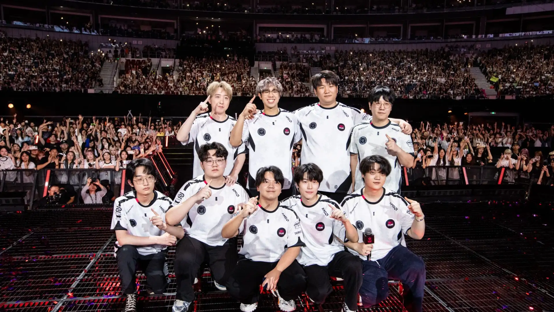 TYLOO after winning the VCT China Stage 2 final. Credit: TYLOO/Weibo