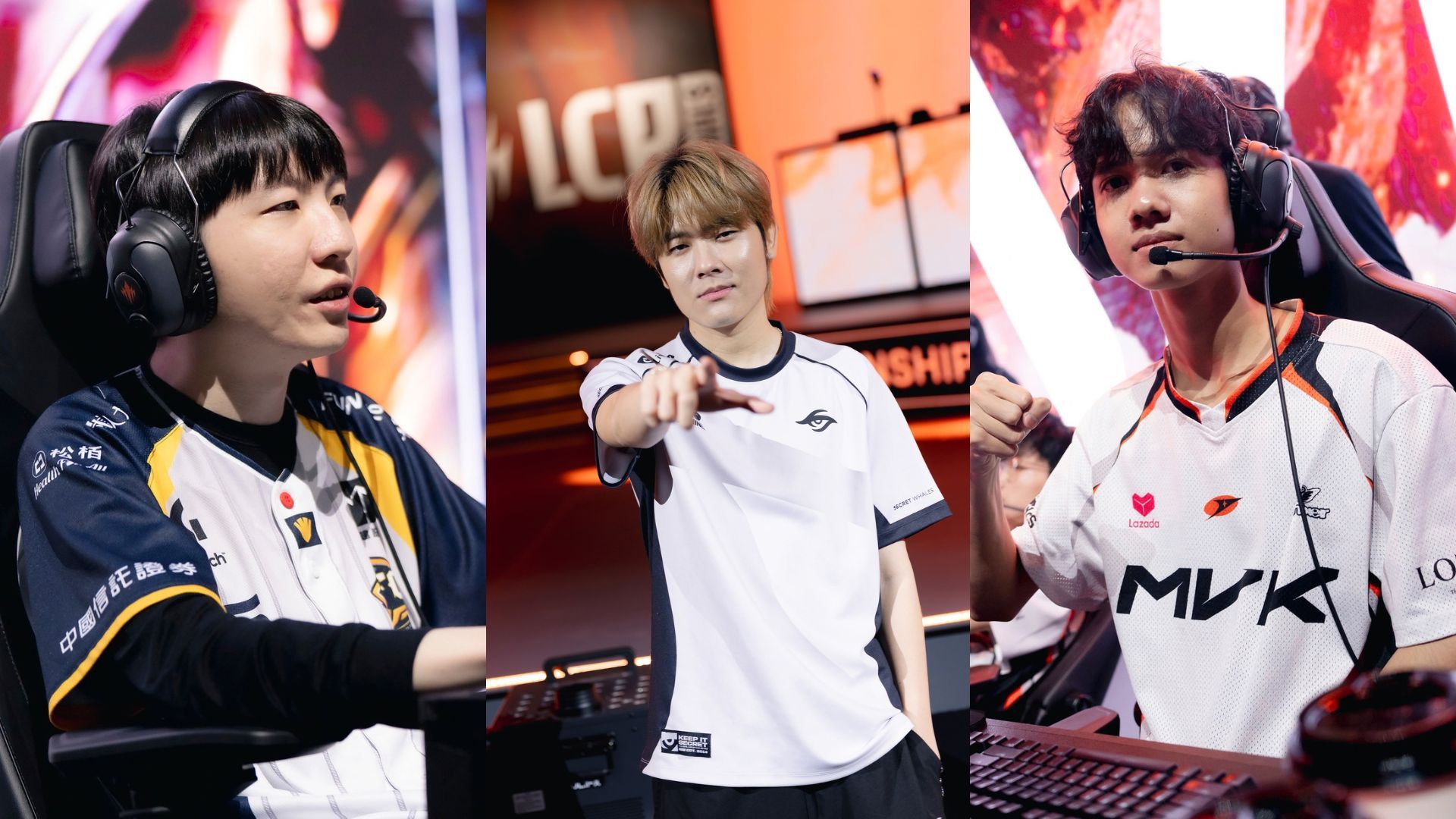 CFO Rest, TSW Pun and MVK SiuLoong. Credit: LCP/Riot Games