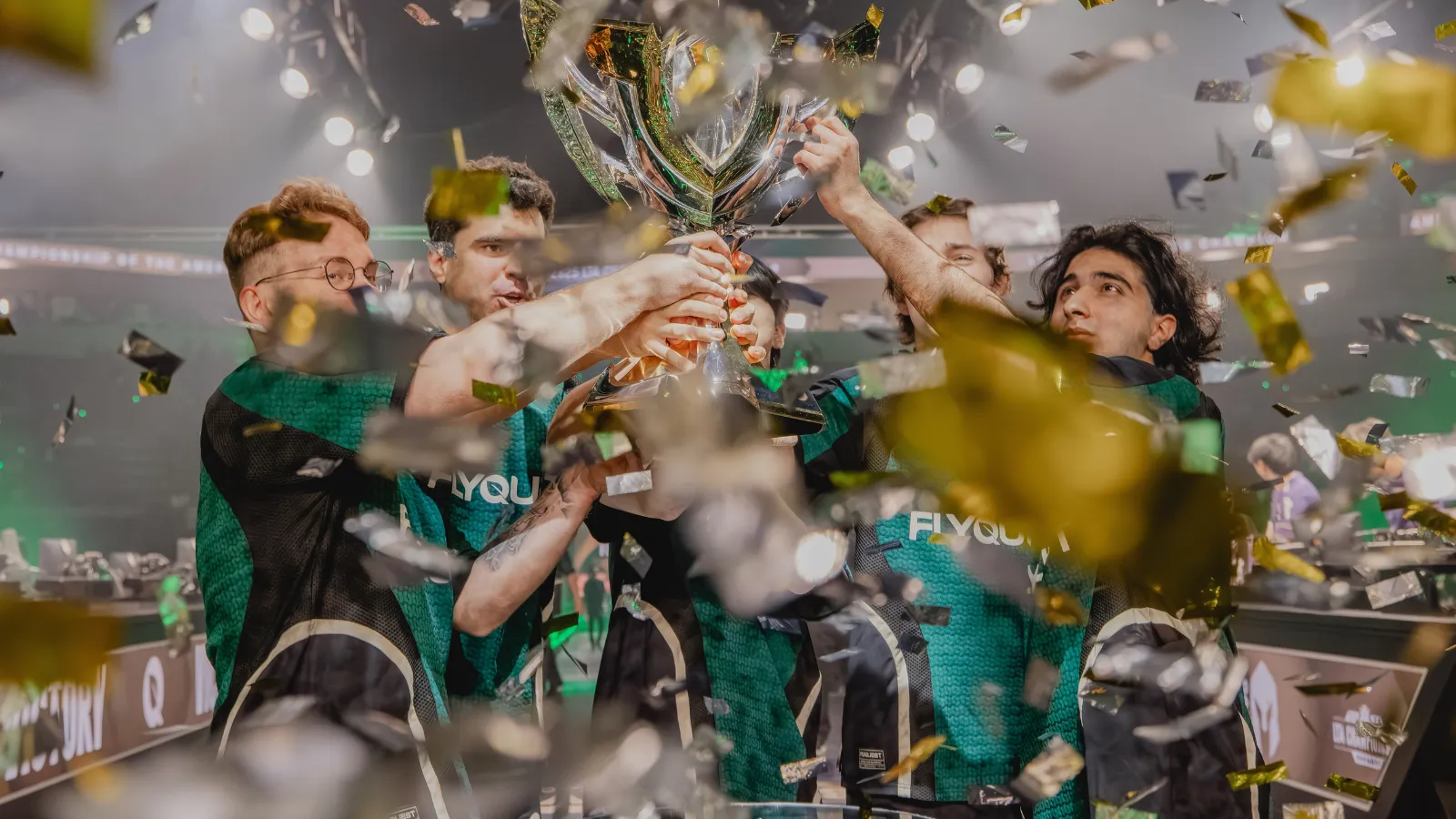 FlyQuest lifting their third cup