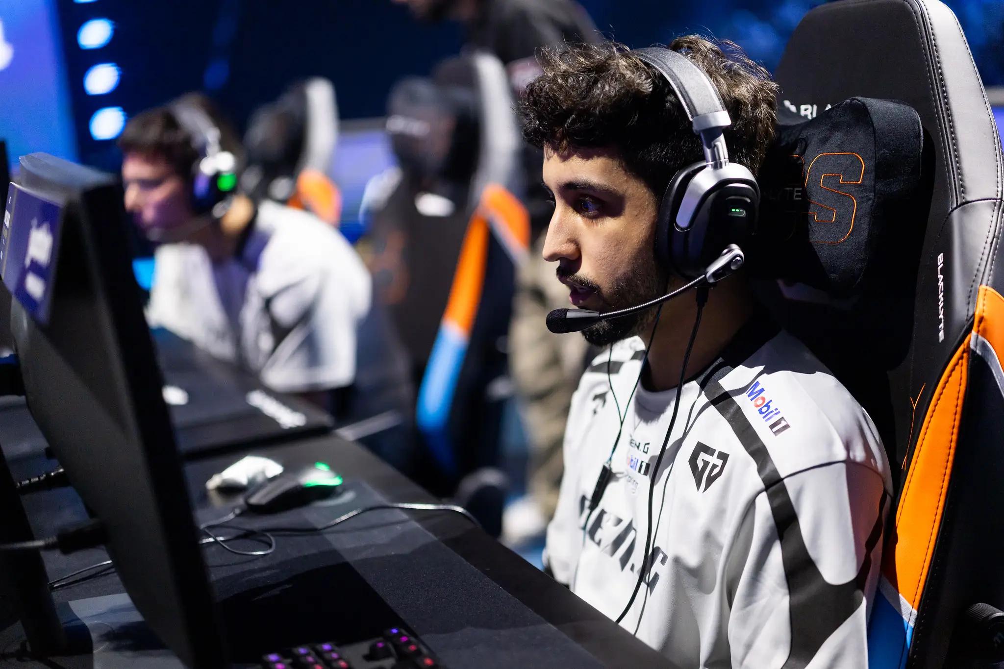 Jstn competing at the RLCS 2025 World Championship for Gen.G. Credit: Michał Konkol