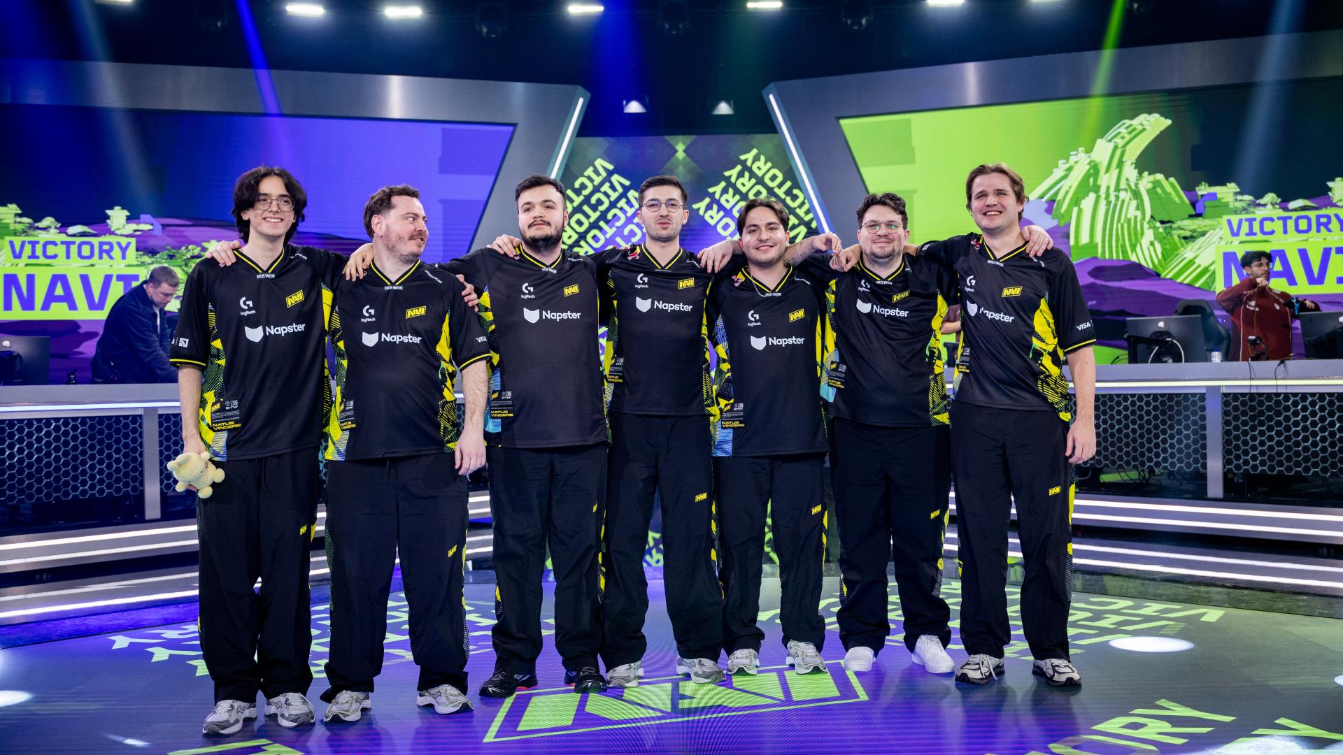 Natus Vincere VCT after their win against Karmine Corp. Credit: Wojciech Wandzel/Riot Games
