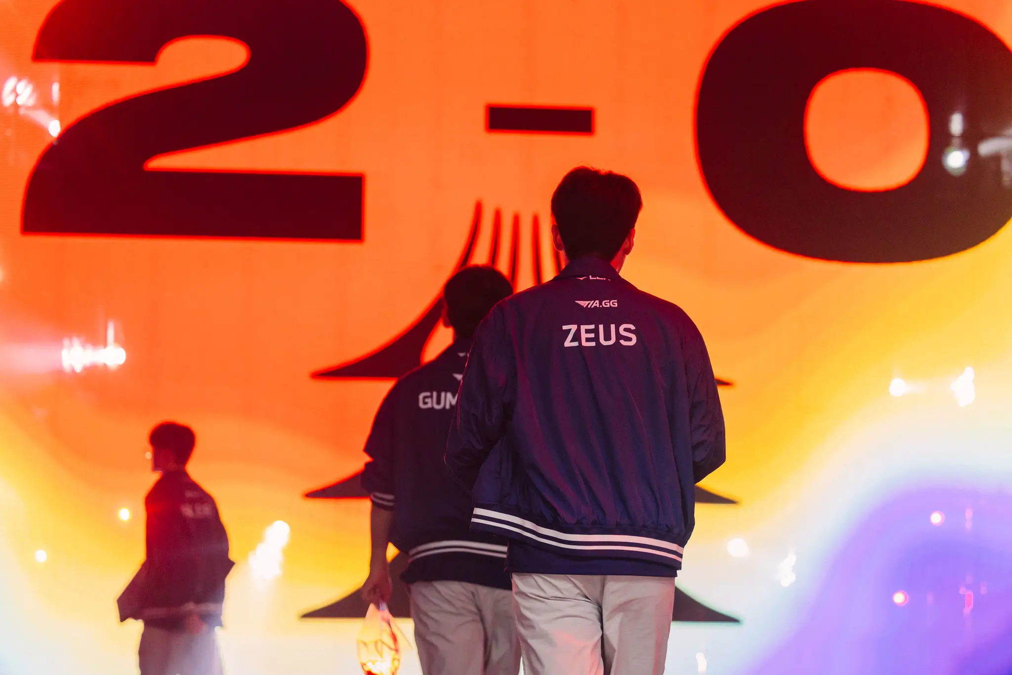 Choi "Zeus" Woo-je of T1 is seen on stage during MSI Play-Ins 2024