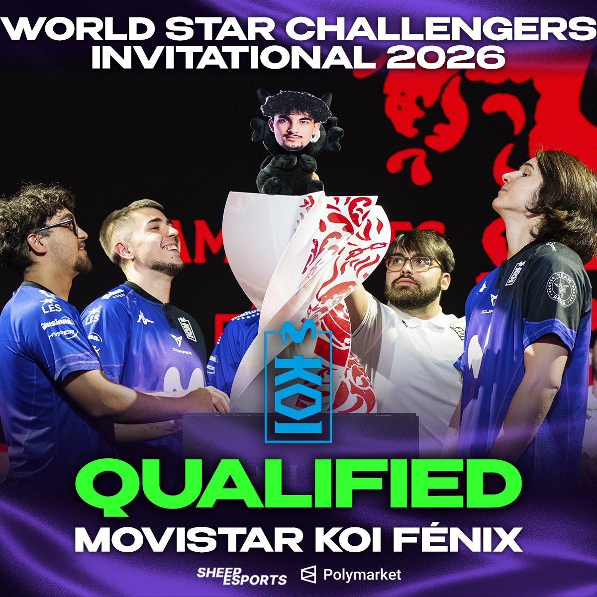 Movistar Koi Fénix lifting the LES trophy | Photo Credit: Sheep Esports