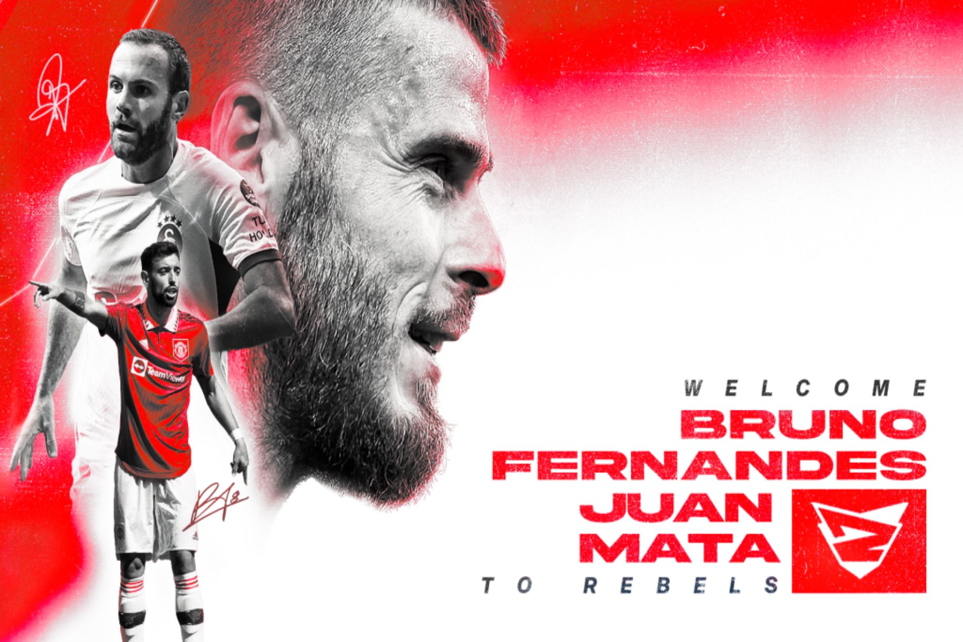 David de Gea, Mata y Bruno Fernandes Rebels Gaming