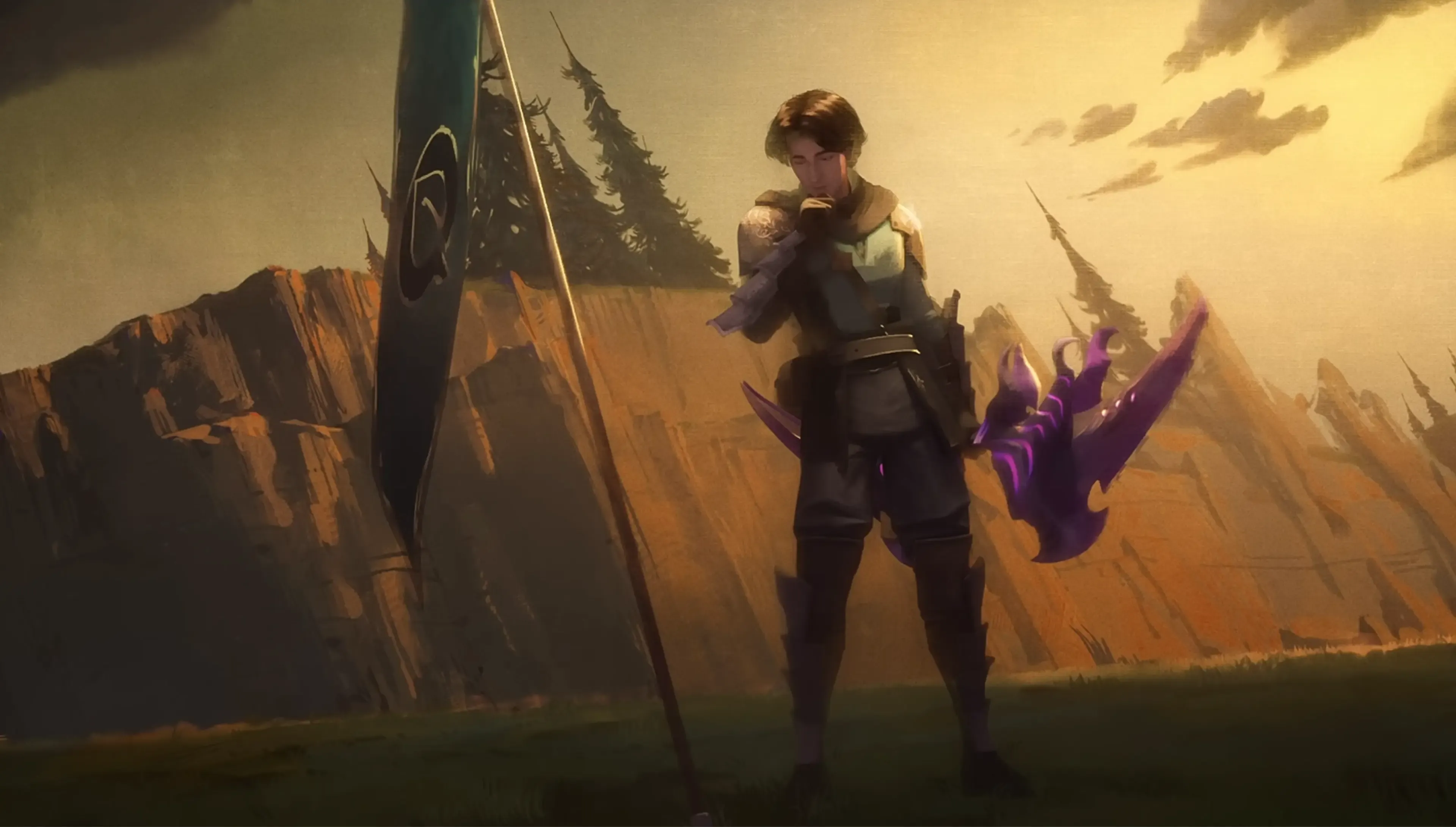 FlyQuest Massu during the 2024 Worlds anthem