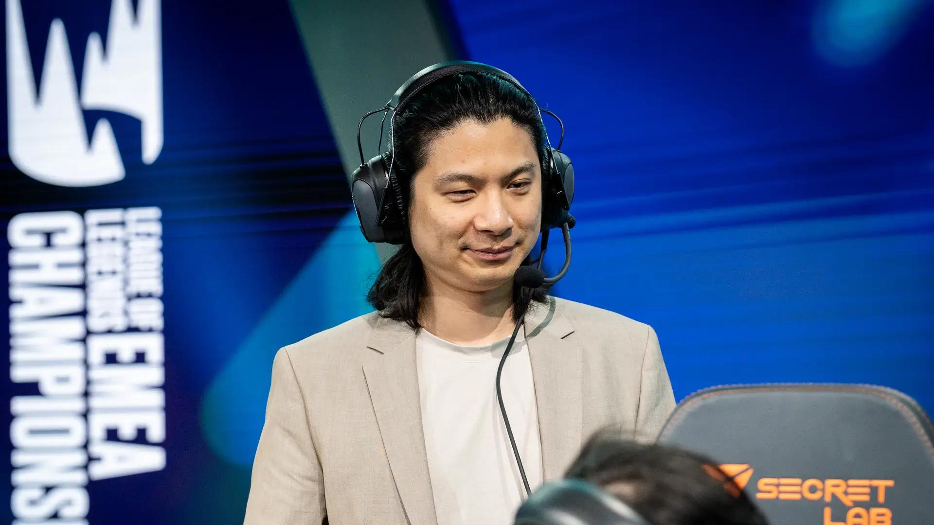 Bok "Reapered" Han-gyu, head coach of Karmine Corp. Photo Credit: Alex Webber/Riot Games