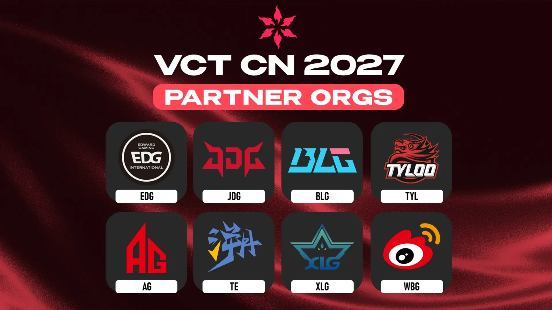 VCT CN partners organizations. Credit: Sheep Esports