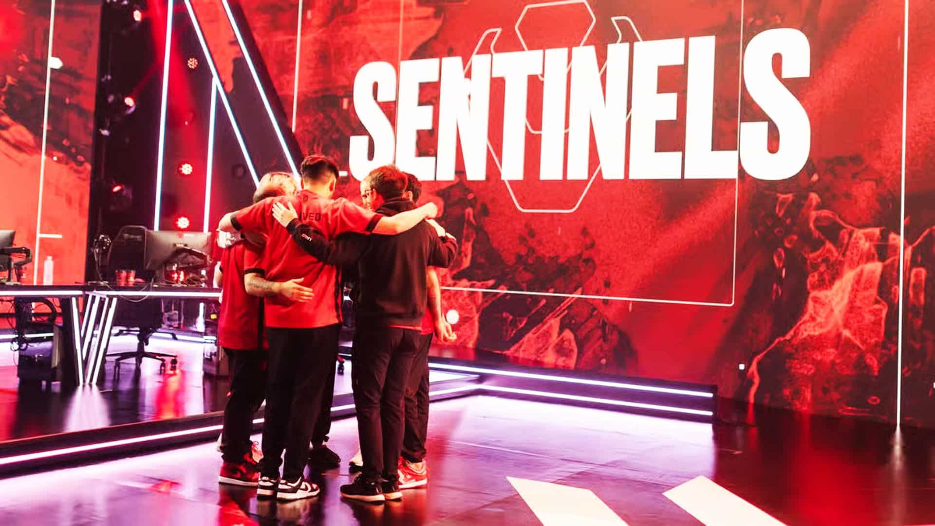 Sentinels on VCT Americas stage. Image credit: Robert Paul, Riot Games