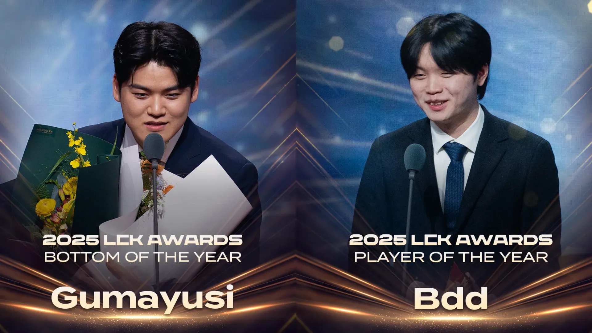 Gumayusi & BDD at LCK Awards.