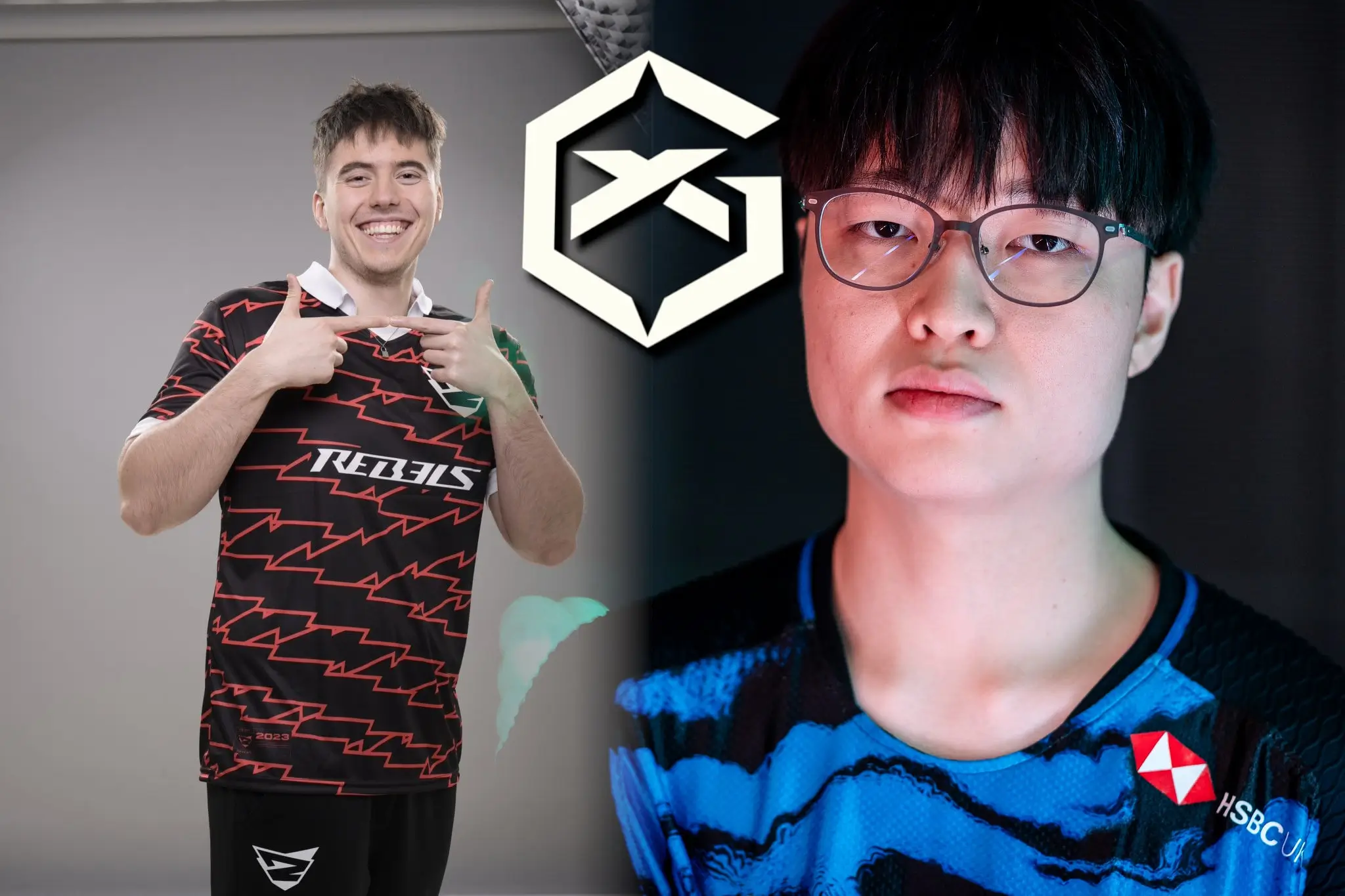 Miłosz "R4VEN" Domagalski and Lee "Peach" Min-gyu, both joining GIANTX PRIDE in the Superliga.