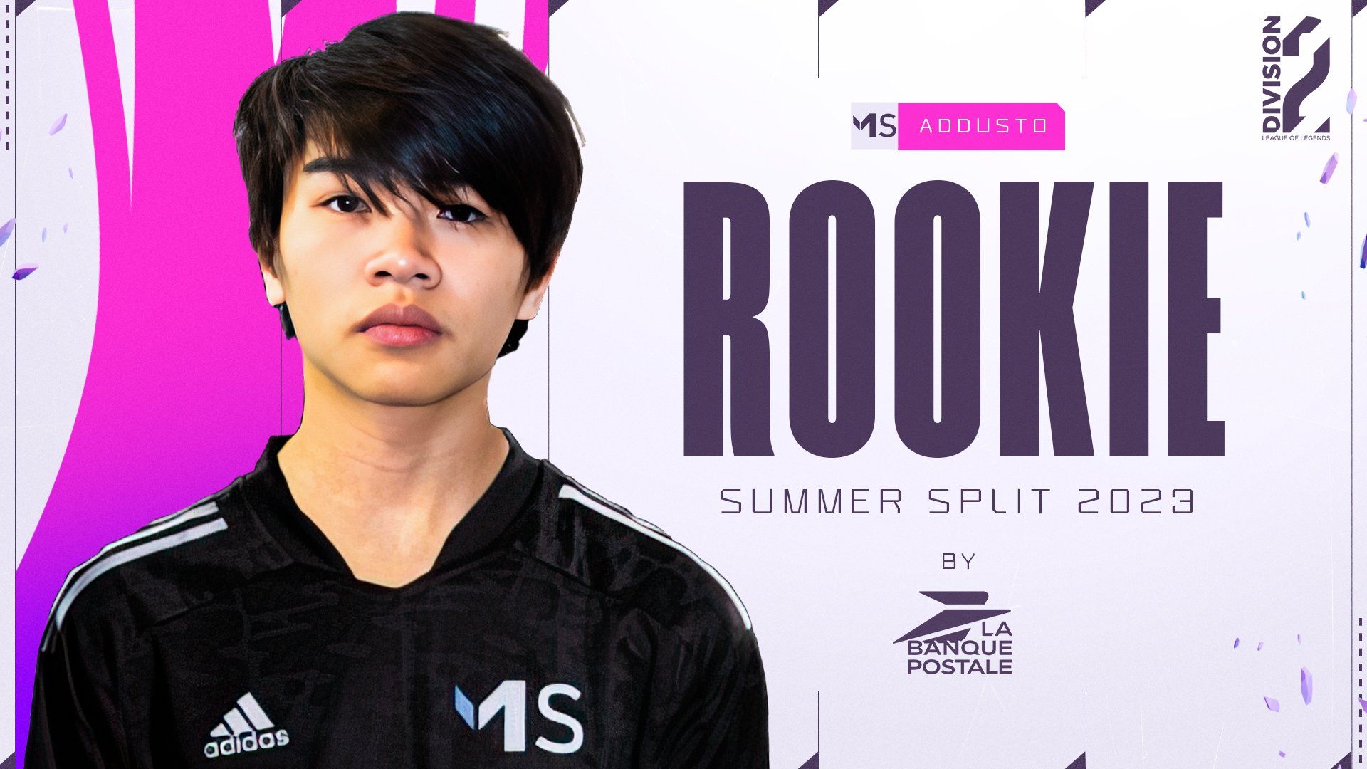 Addusto won the title of rookie of the split despite a 10th place finish in the LFL2