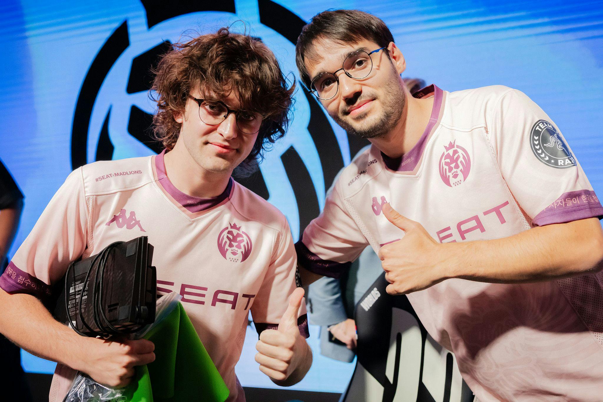 Carzzy and Hylissang, playing together for MAD Lions at Worlds 2023.