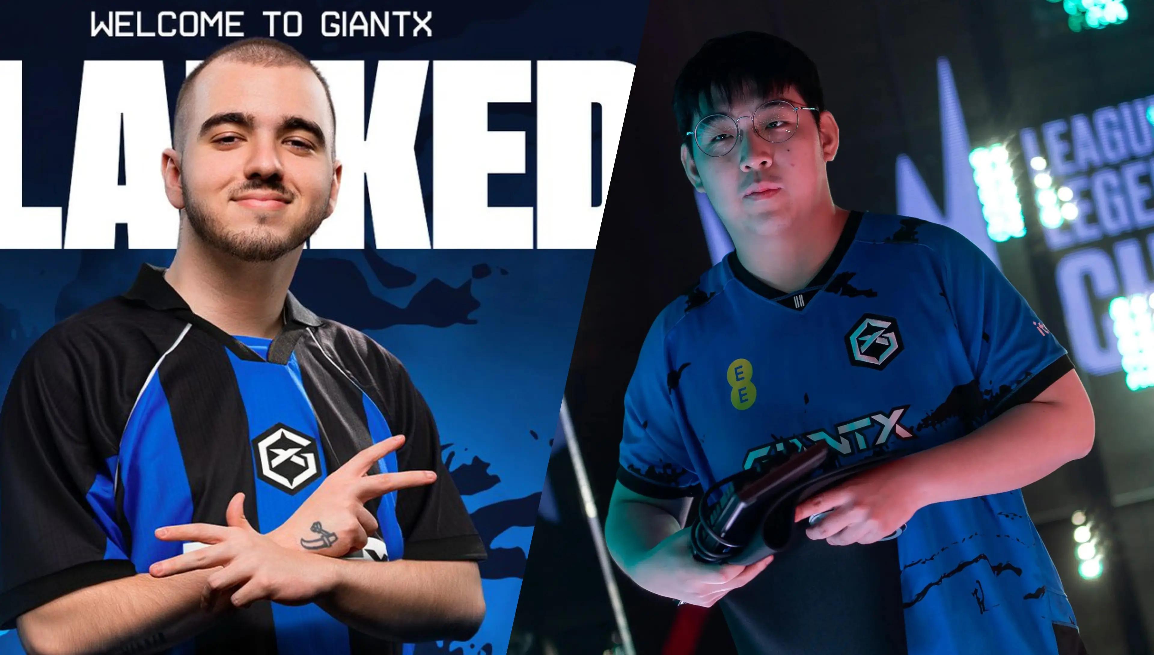 GIANTX Flakked and Noah. Credit: LEC/Riot Games