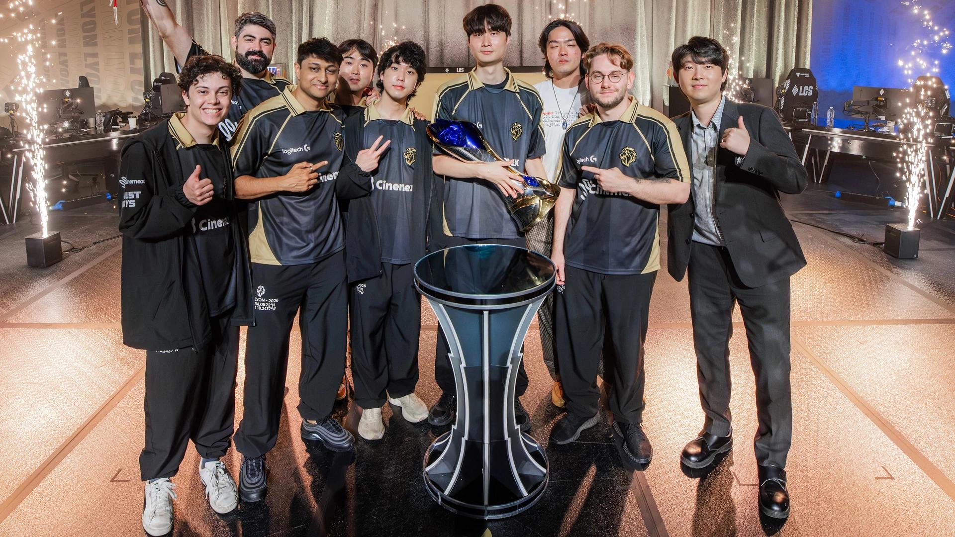 The Pride lifts their first LCS Championship | Photo Credit: Riot Games