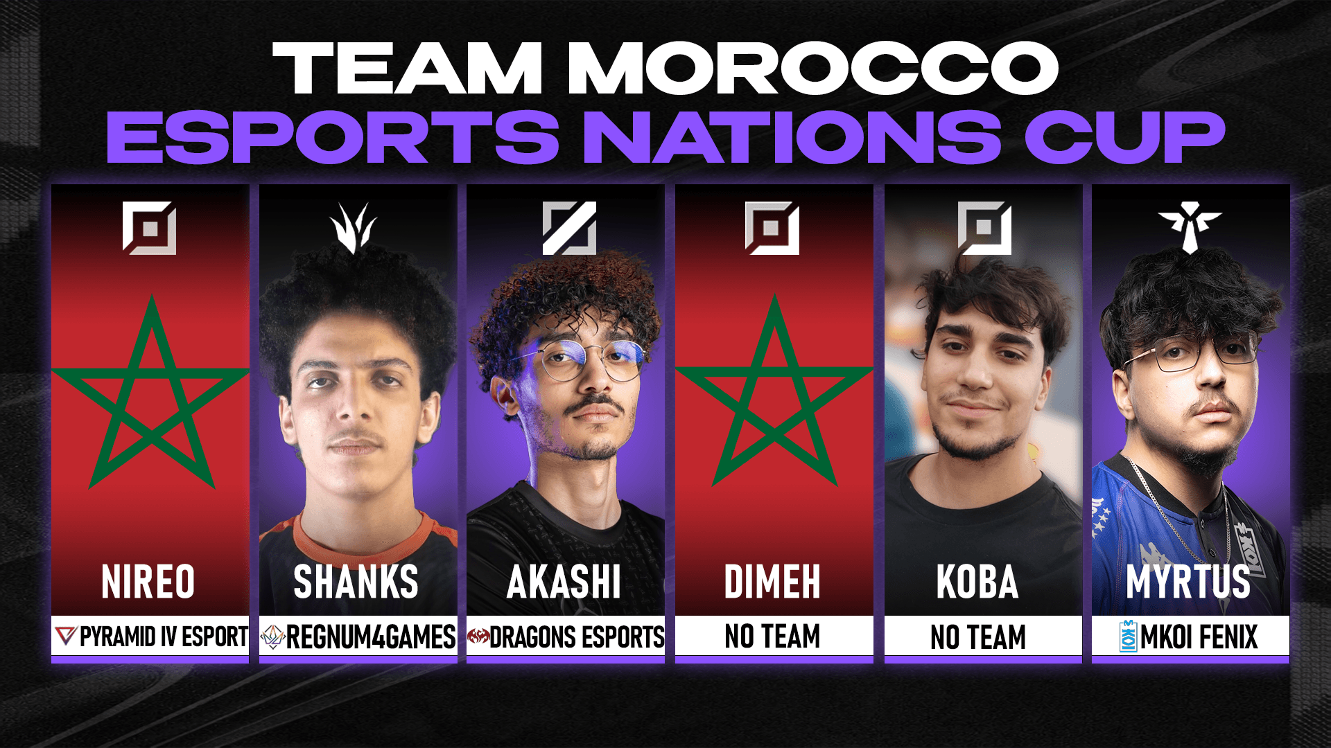 Morocco ENC LoL Roster. Credit: Sheep Esports