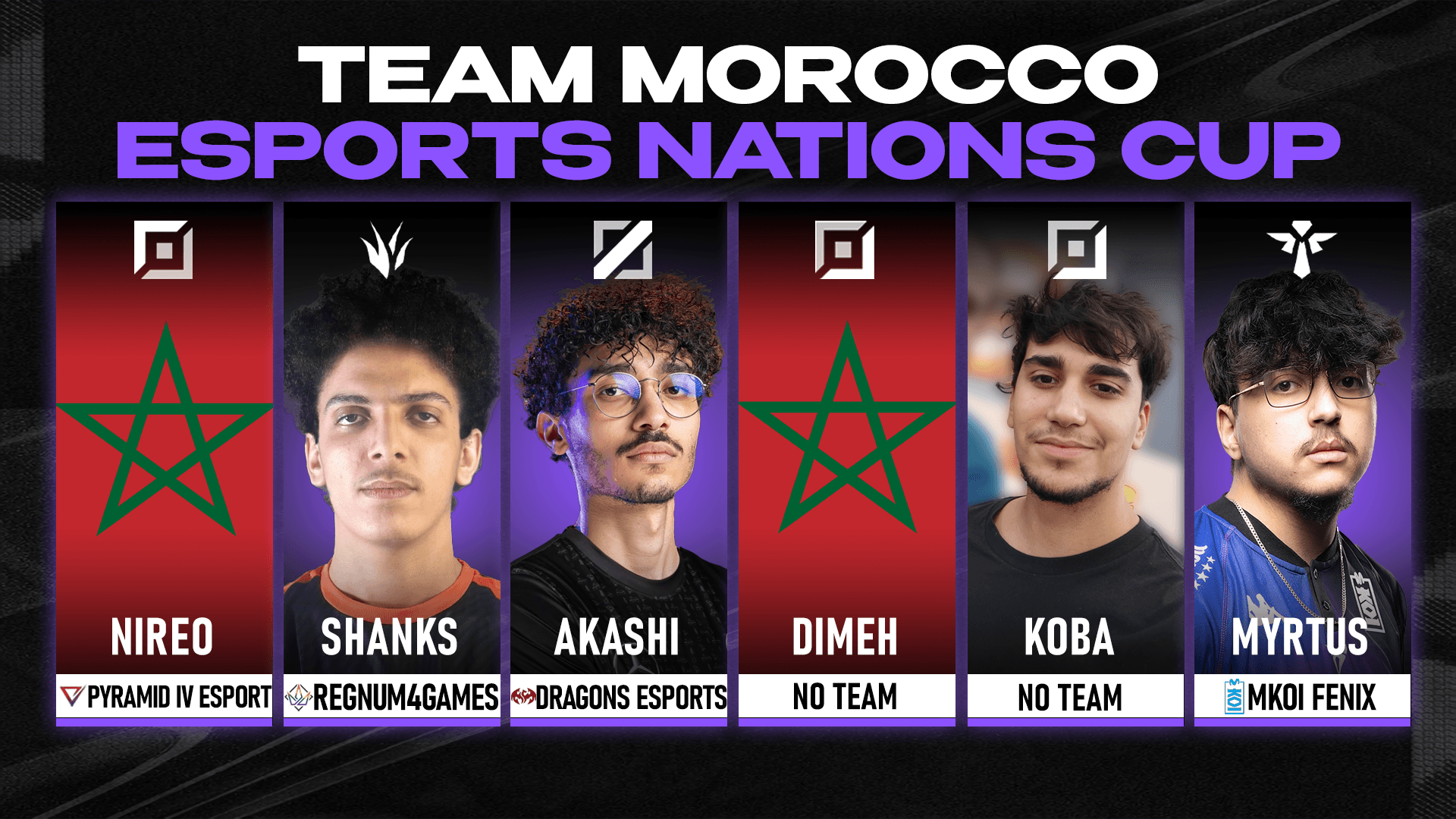 Morocco ENC LoL Roster. Credit: Sheep Esports