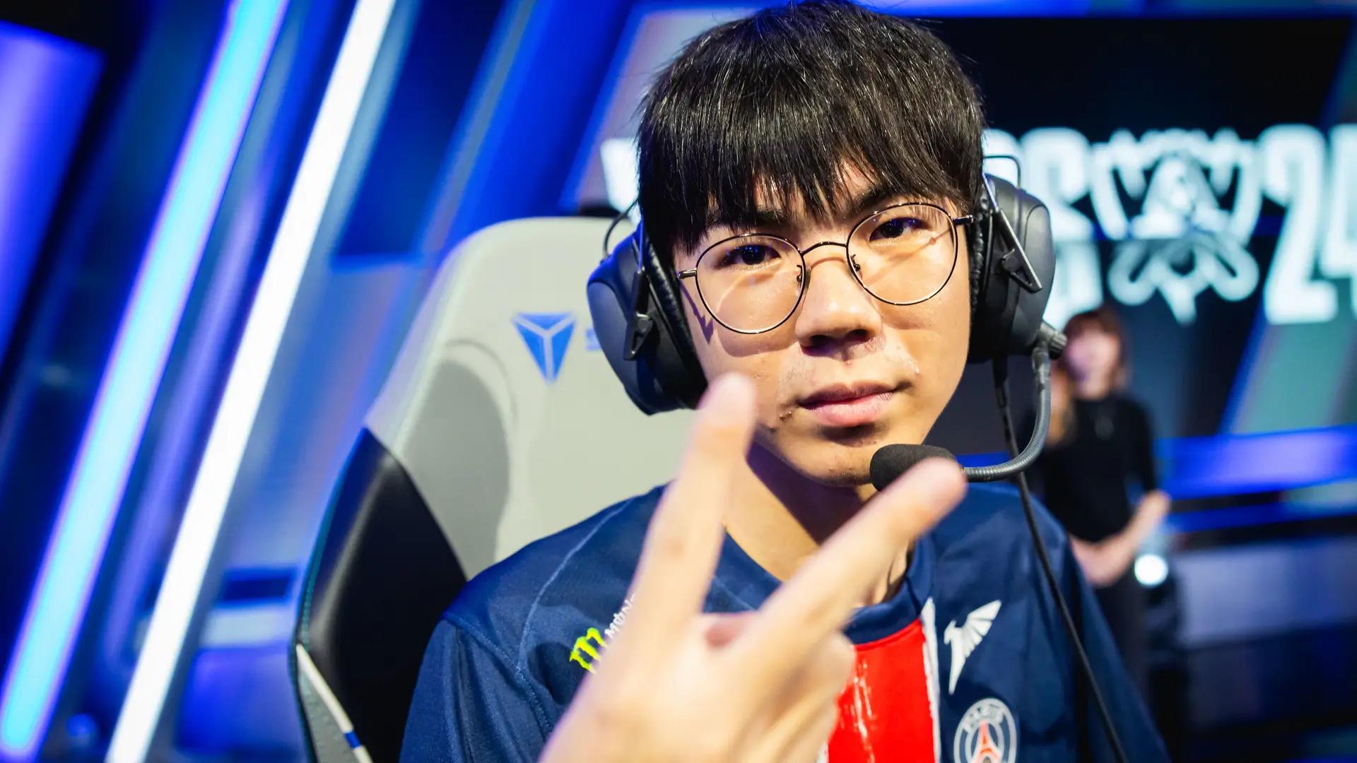 Yu "JunJia" Chun-Chia, jungler for PSG Talon, playing at Worlds 2024.