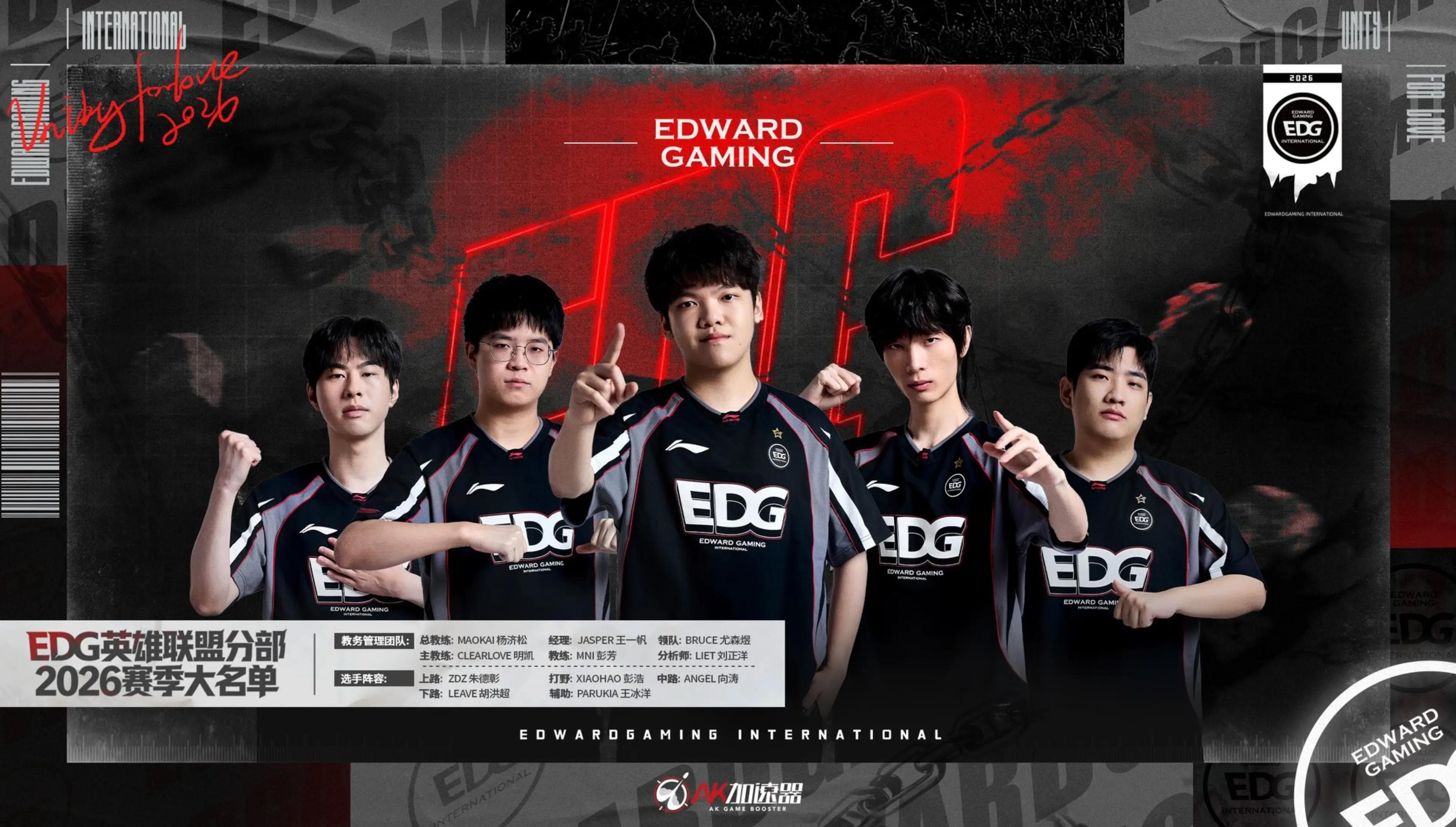 Sheep Esports - EDward Gaming completed 2026 LPL Roster